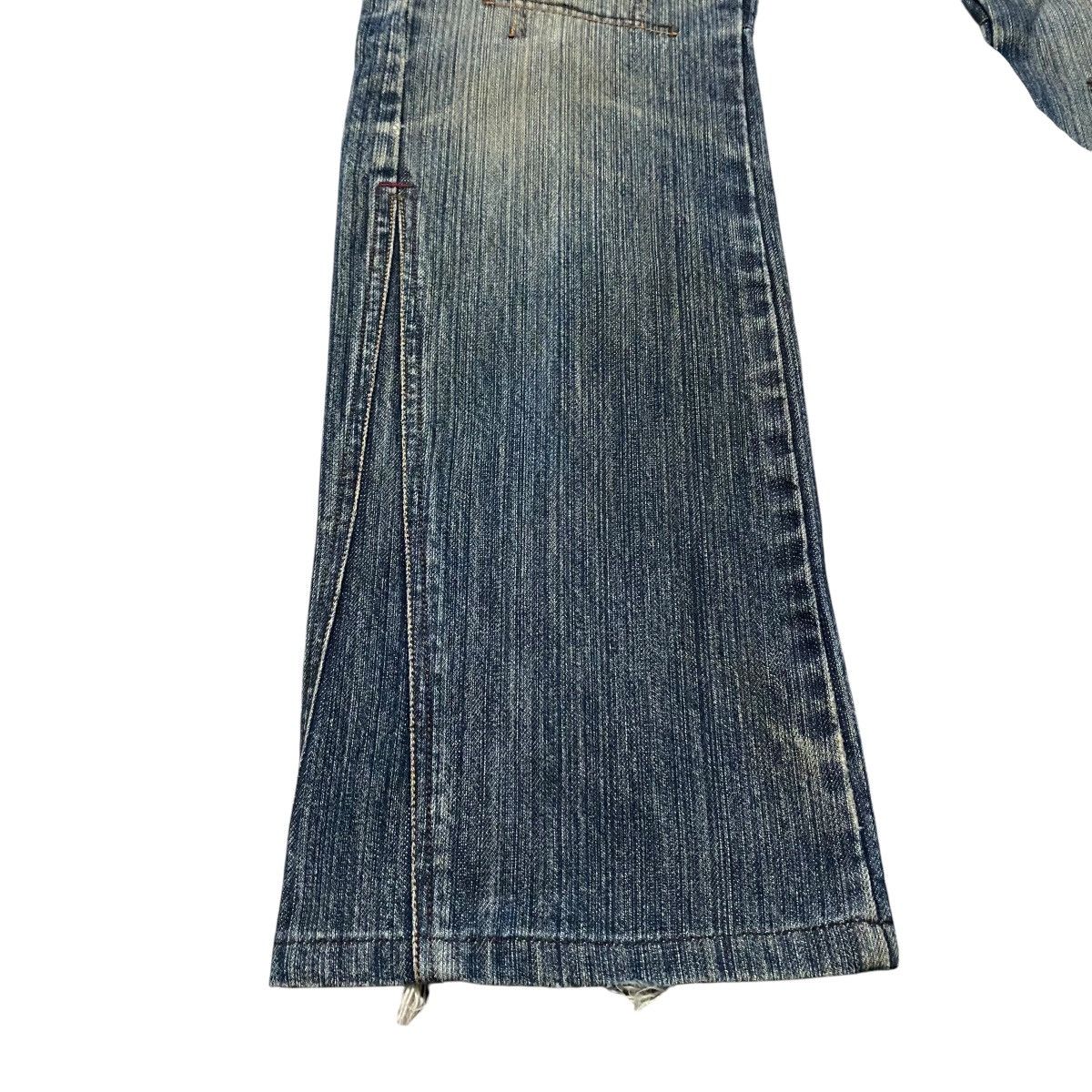 Japanese Brand Difference Rupert Denim Flare Jeans Multi Pocket Studded Size US 33 - 8 Thumbnail