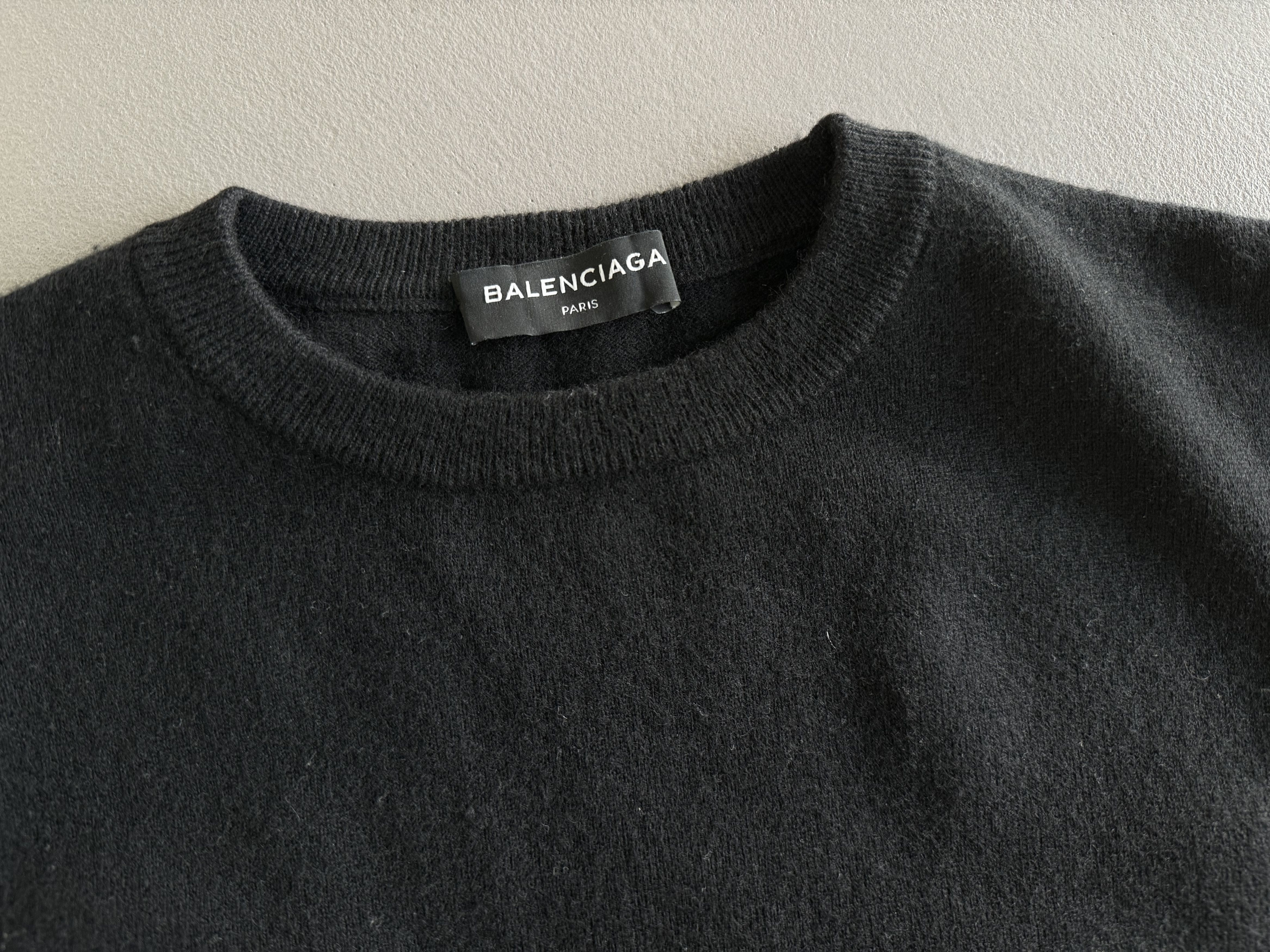 Balenciaga Balenciaga Wool Logo Sweater, Black Size US S / EU 44-46 / 1 - 4 Thumbnail