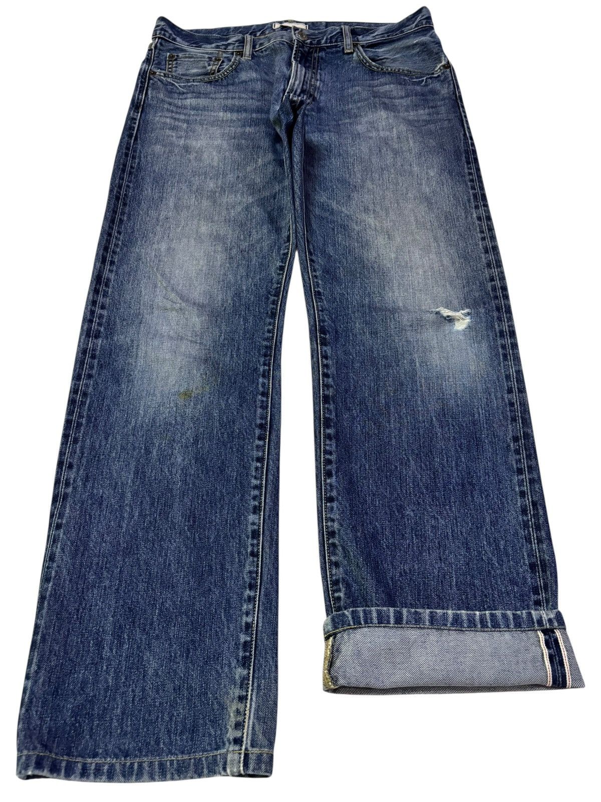 Japanese Brand Vtg Kaihara Denim Uniqlo Selvedge Jeans Size US 33 - 1 Thumbnail