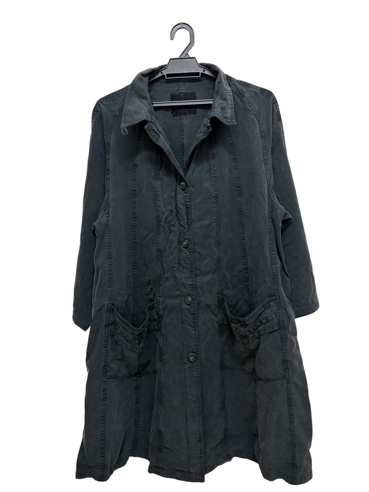 Japanese Brand DEUXIÈME CLASSE 🇯🇵 BLACK LABEL LYOCELL LONG JACKET MINIMALIST Size M / US 6-8 / IT 42-44 - 1 Thumbnail