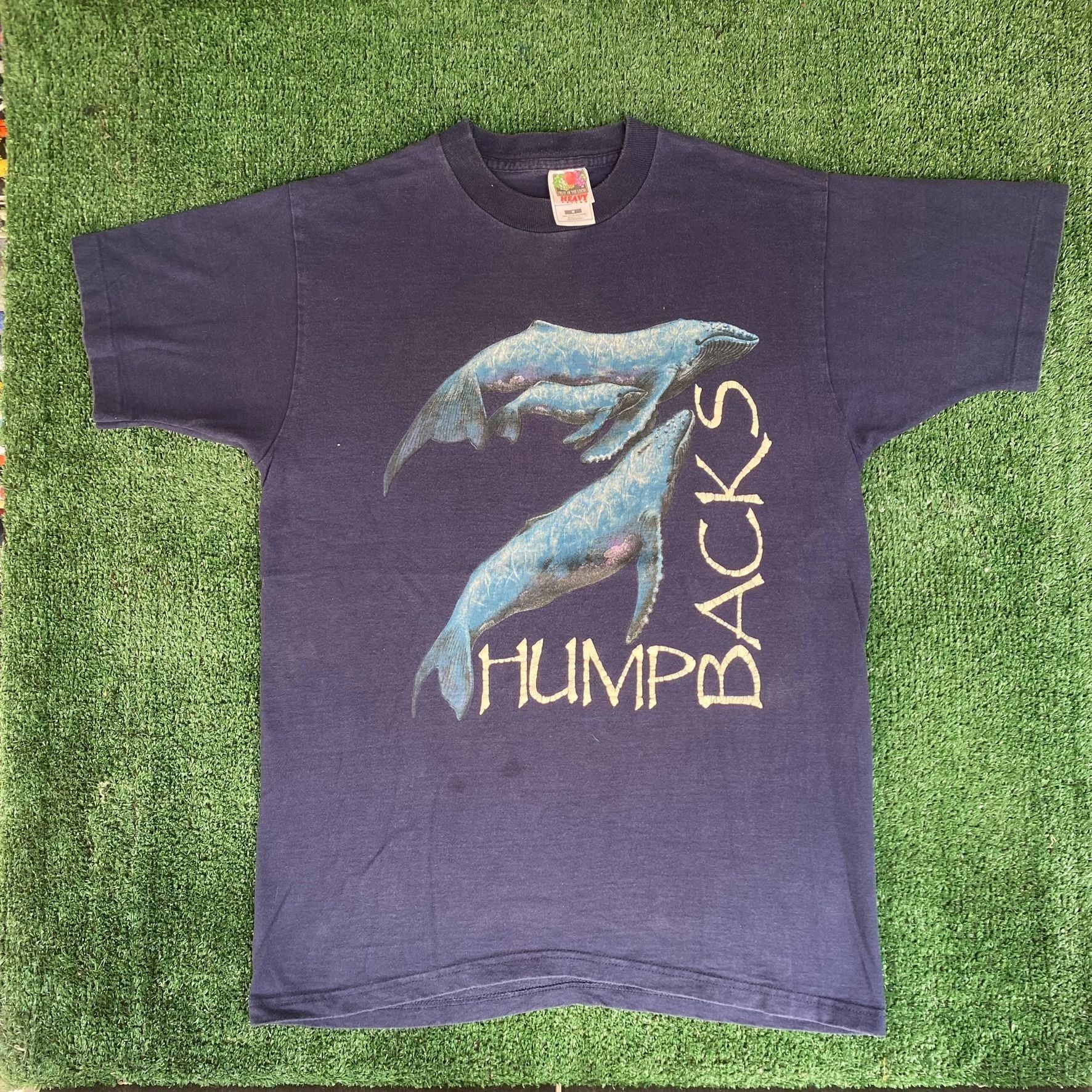 Fruit Of The Loom Vintage 90s Humpback Whale Shirt Ocean Nature Animal Tee Size US M / EU 48-50 / 2 - 1 Thumbnail