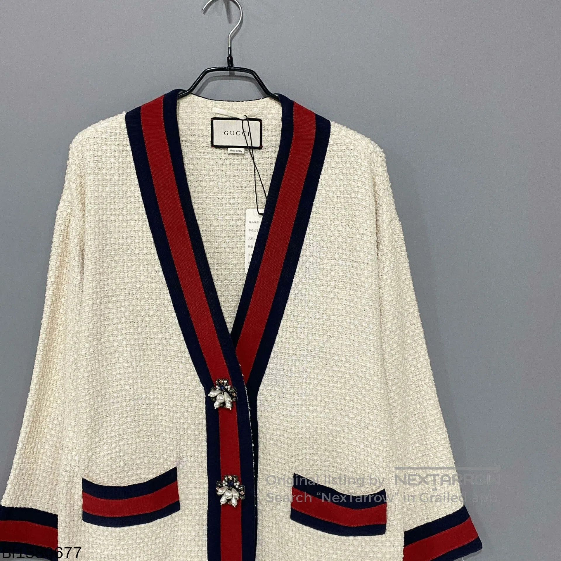 Gucci Gucci Stripe Knit Diamond Buckle Cardigan. Size S / US 4 / IT 40 - 2 Thumbnail