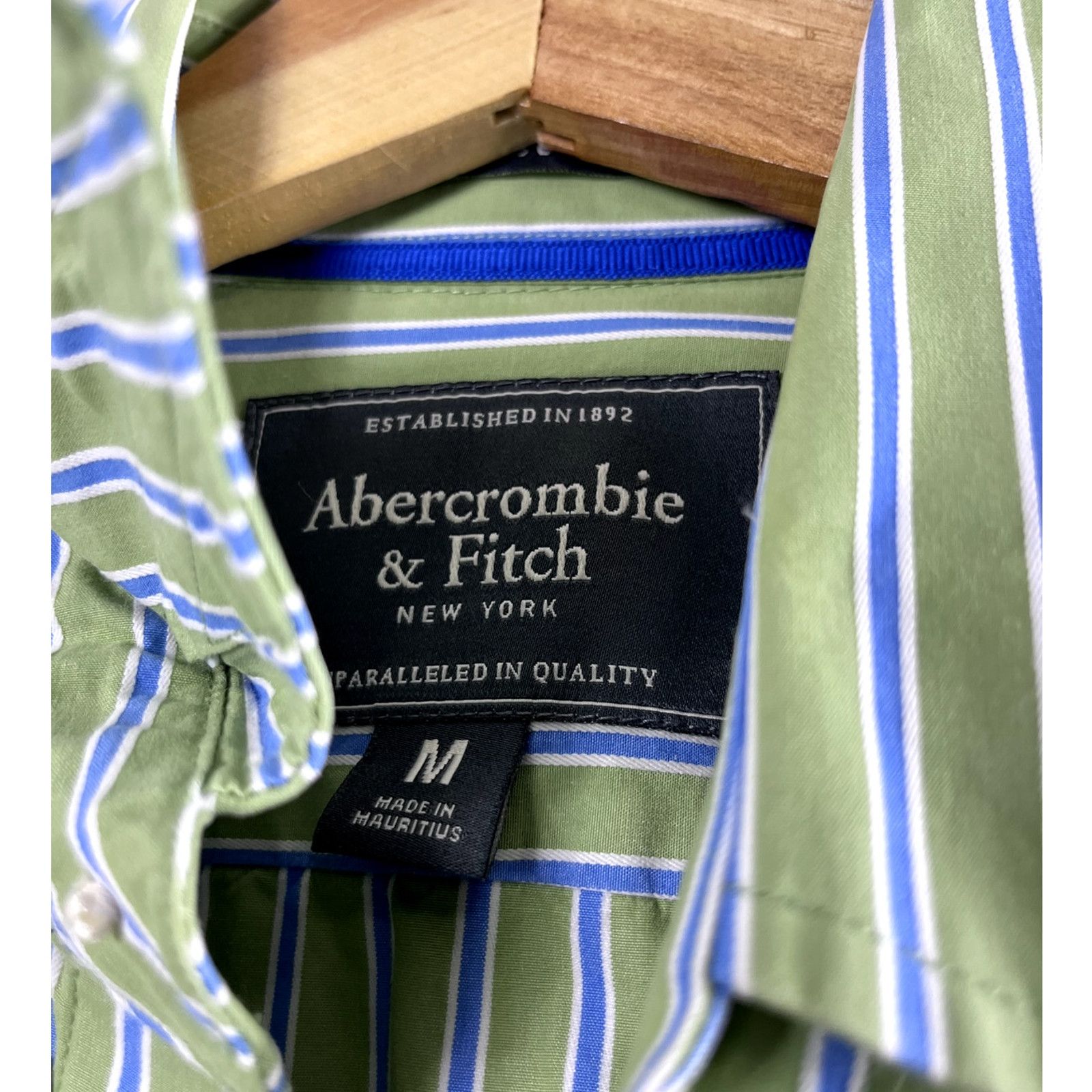 Abercrombie & Fitch Men's Green Abercrombie & Fitch Long Sleeve Button Shirt M Size US M / EU 48-50 / 2 - 4 Thumbnail