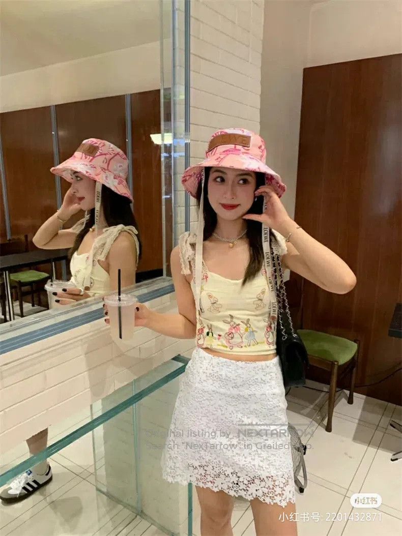 Loewe Loewe Lotus Sun遮阳Printed Fisherman Hat Size ONE SIZE - 9 Thumbnail