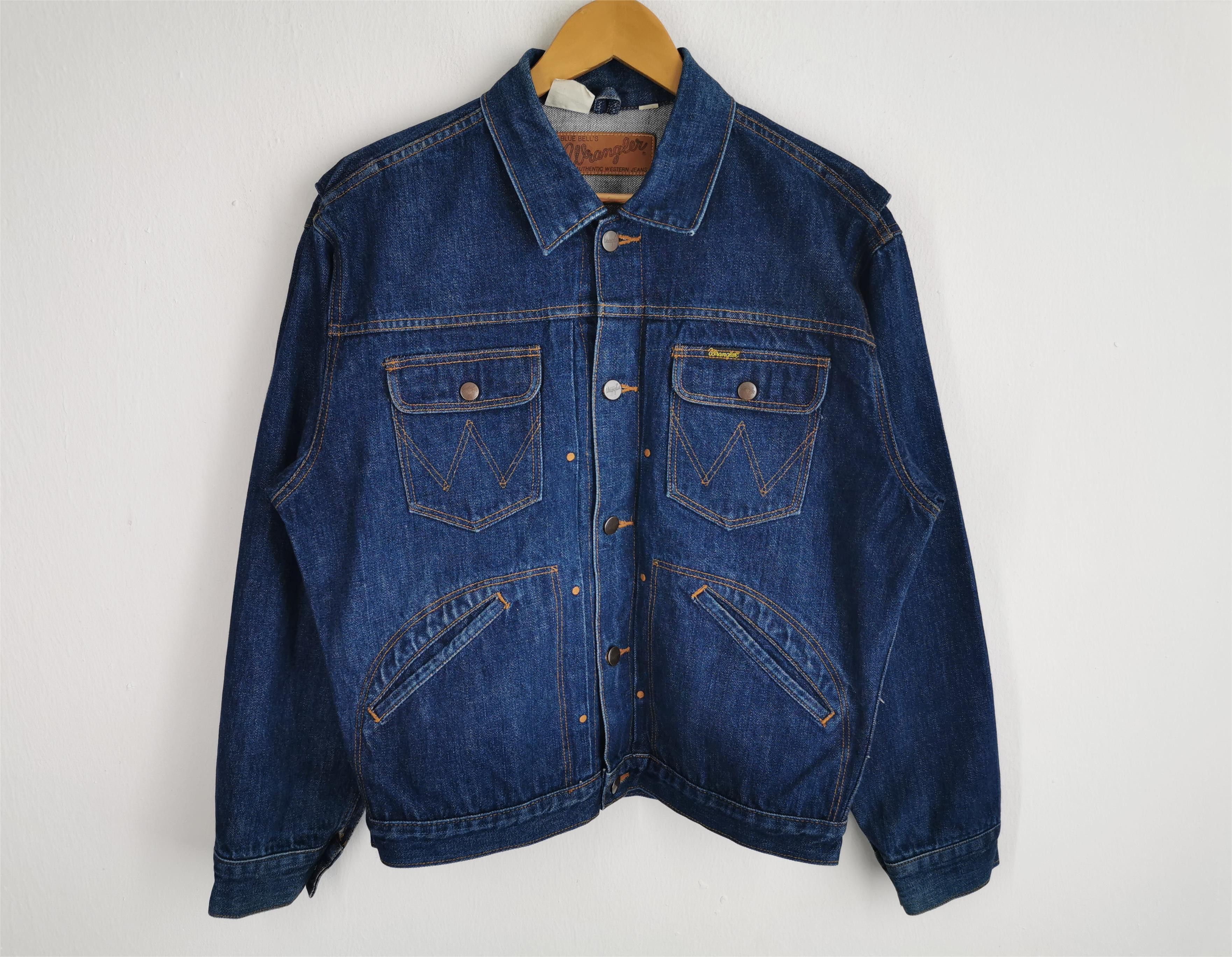Vintage 90s Wrangler Selvedge Denim Jacket Made In Japan