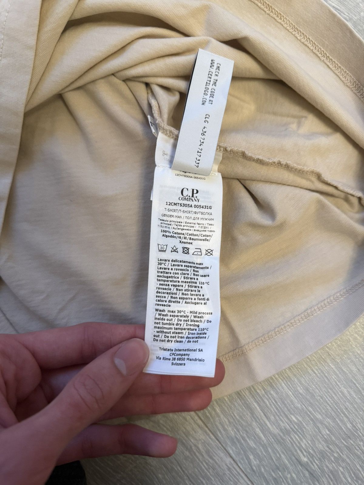 C.P. Company CP Company Graphic Streetwear Brand New Beige Mens Tee Size US XL / EU 56 / 4 - 10 Thumbnail