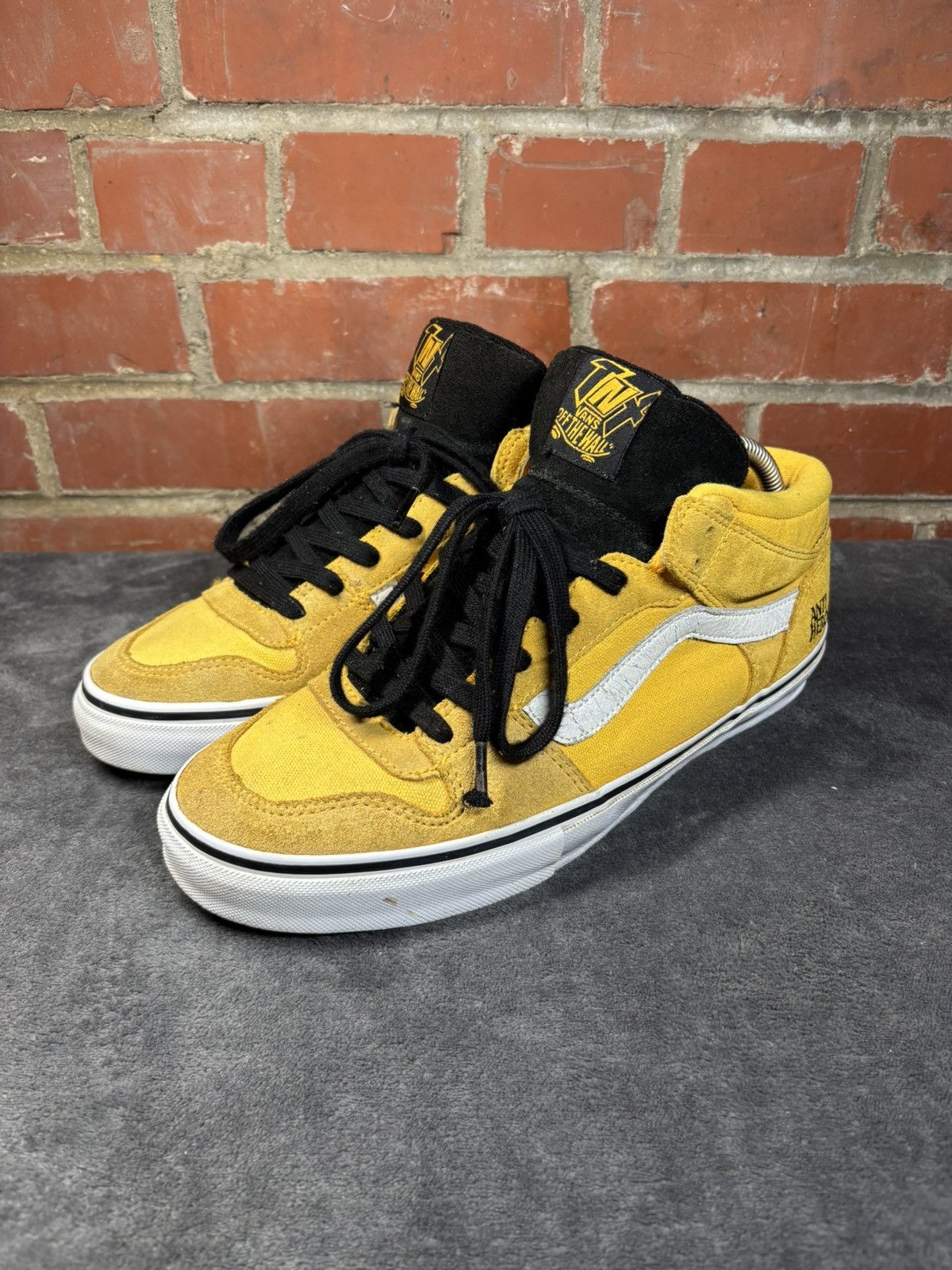 Vans Vintage Y2k Yellow Vans TNT II Mid Shoes Anti Hero Sz 9.5 Size US 9.5 / EU 42-43 - 3 Thumbnail