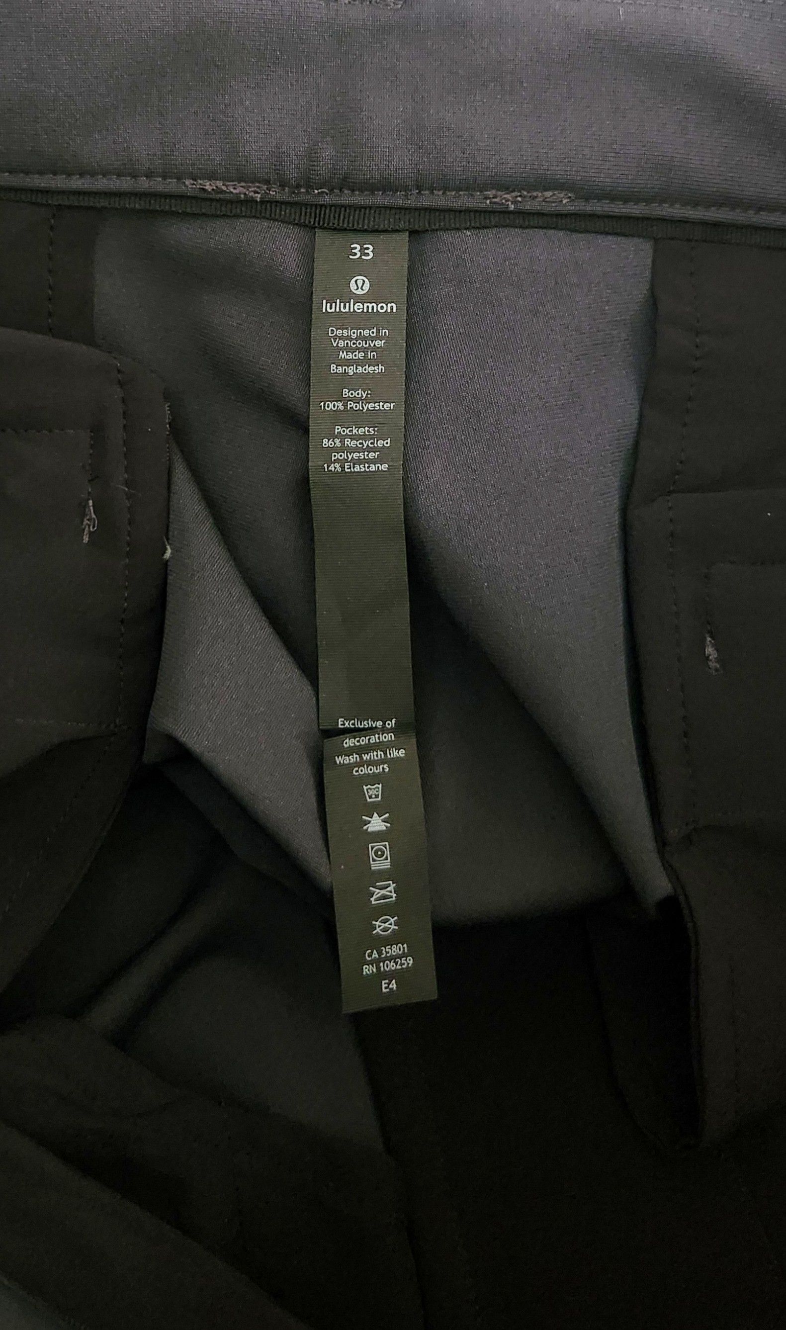 Lululemon Lululemon Athletica Commission pant Classic LM5711S Gray 33 Size US 33 - 6 Thumbnail