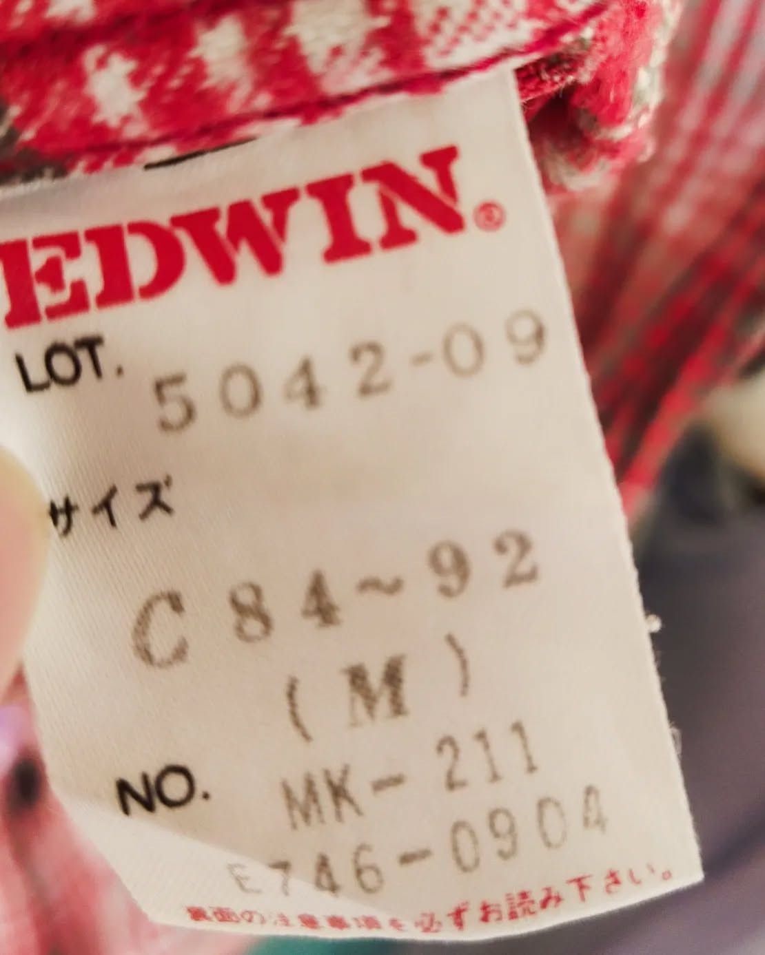 Edwin 90s Edwin Red Plaid Flannel Shirt Japan Size US M / EU 48-50 / 2 - 4 Thumbnail