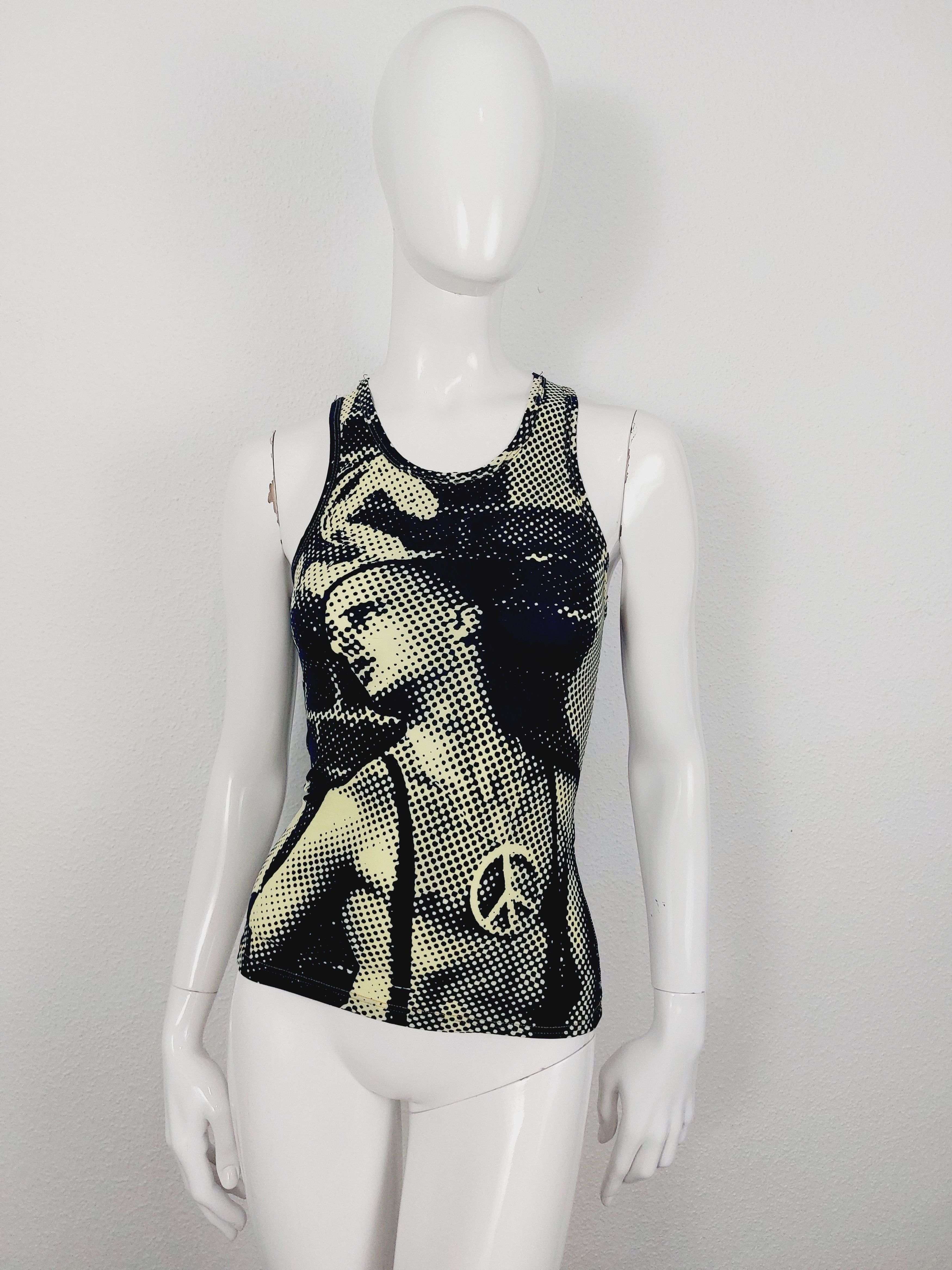 Jean Paul Gaultier Jean Paul Gaultier 1997 Anarchy Fight Racism Top Tee Size US XXS / EU 40 - 7 Thumbnail