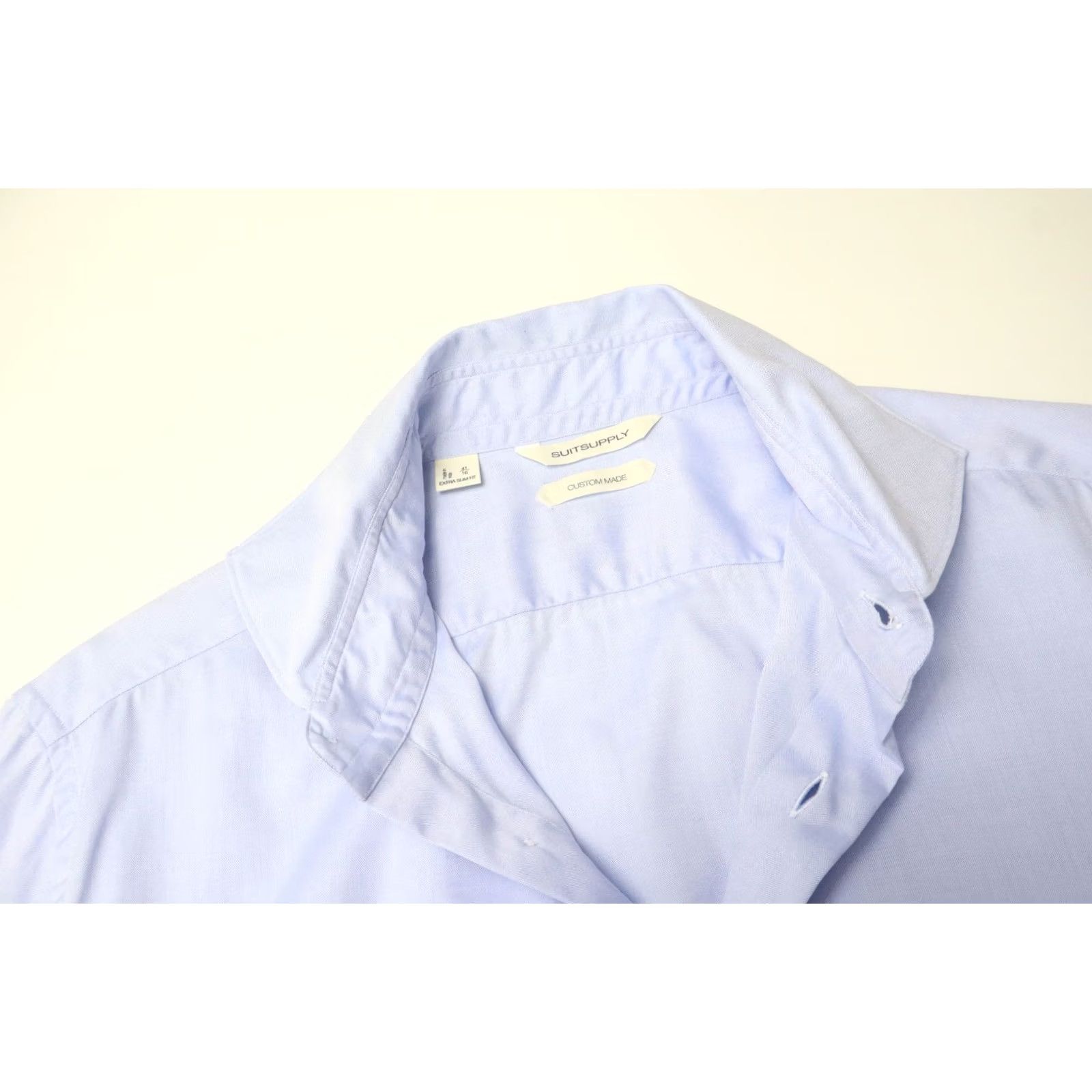 Suitsupply SUITSUPPLY Formal Shirt Men's Custom Made Extra Slim Fit Long Sleeve Blue 41/16 Size 42R - 5 Thumbnail