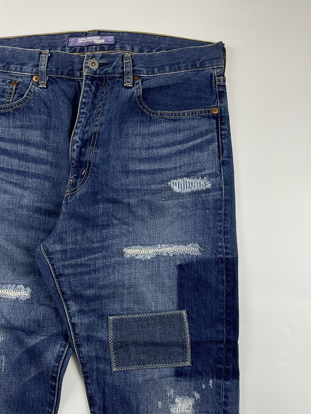 Junya Watanabe Junya Watanabe Distressed Patchwork Denim Size US 34 / EU 50 - 4 Thumbnail