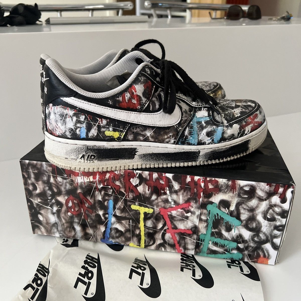 Nike G-Dragon x Nike Air Force 1 '07 'Para-Noise' Size US 11.5 / EU 44-45 - 10 Thumbnail