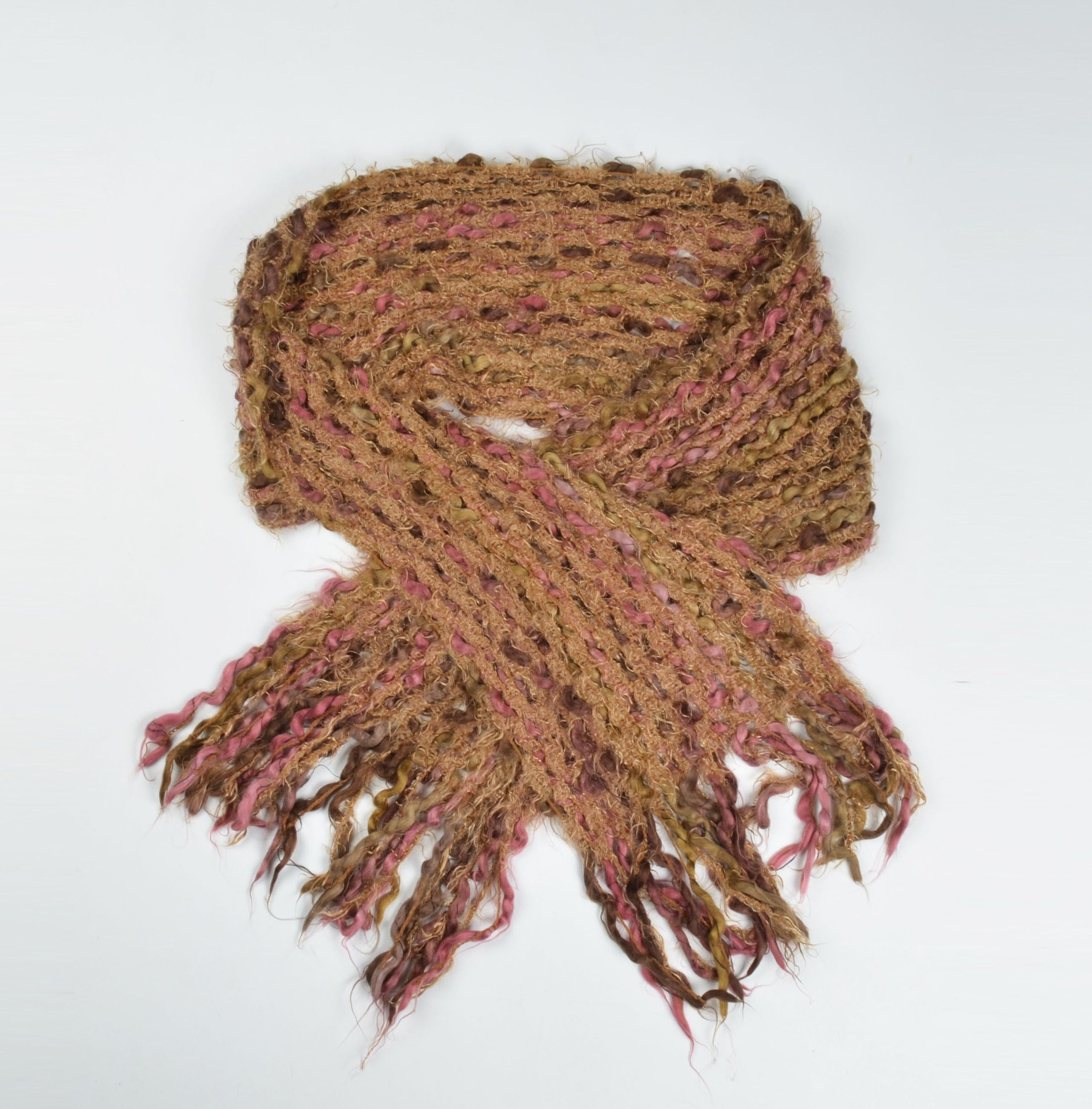 Vintage Per Una Y2K Grunge Textured Knit Fringe Fuzzy Soft Scarf Size ONE SIZE - 3 Thumbnail