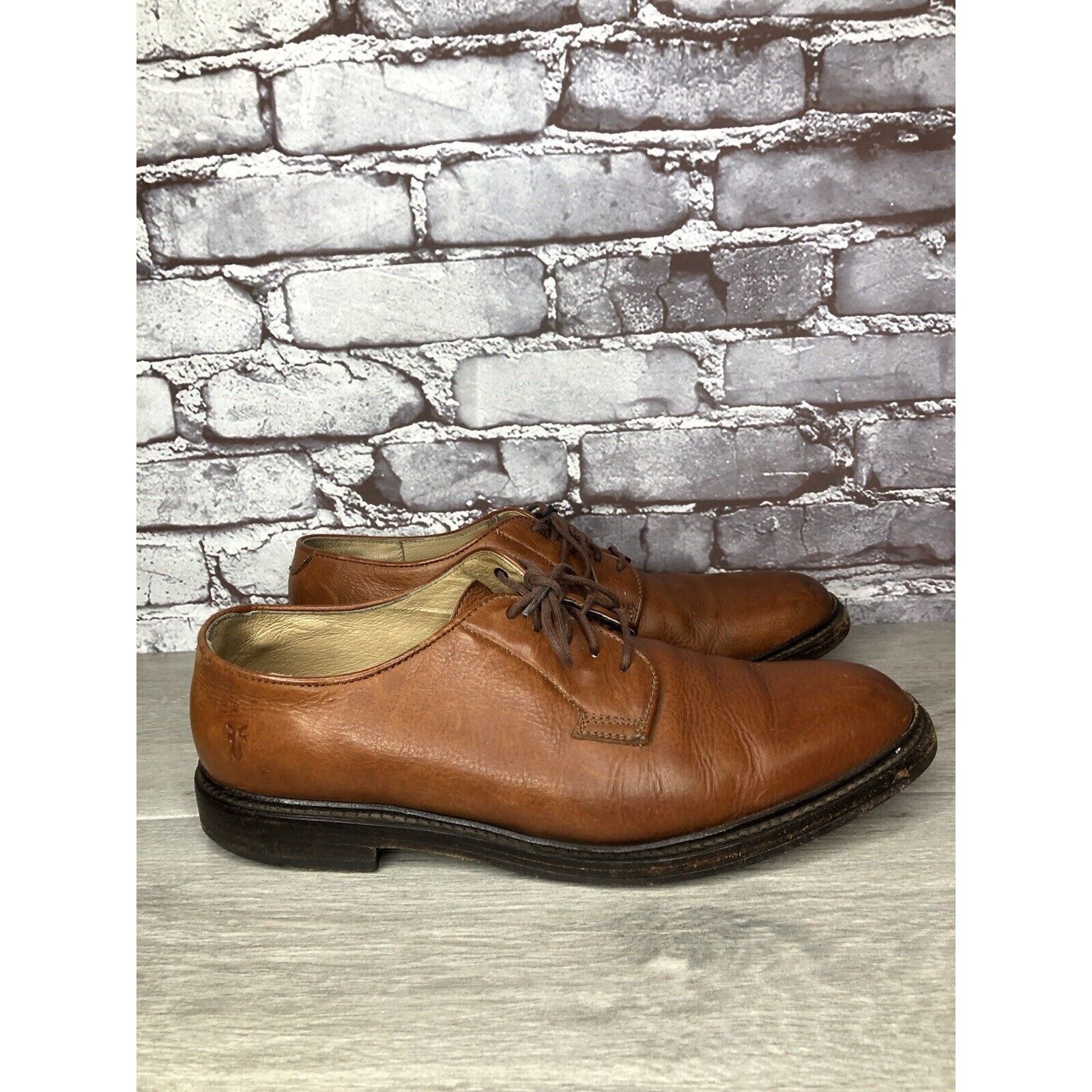 Frye The Frye Co. John A Frye Brown Leather Pebbled Oxfords Shoes Size US 11 / EU 44 - 1 Thumbnail