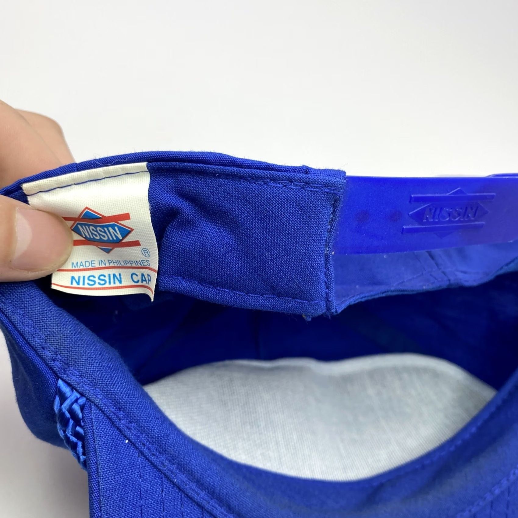 Vintage VINTAGE Crown Blue Mesh Snapback Trucker Cap Hat Adjustable 1980s NISSIN LOOK VTG RETRO Flat Brim/Blue Rope Girls Men’s Size ONE SIZE - 6 Thumbnail