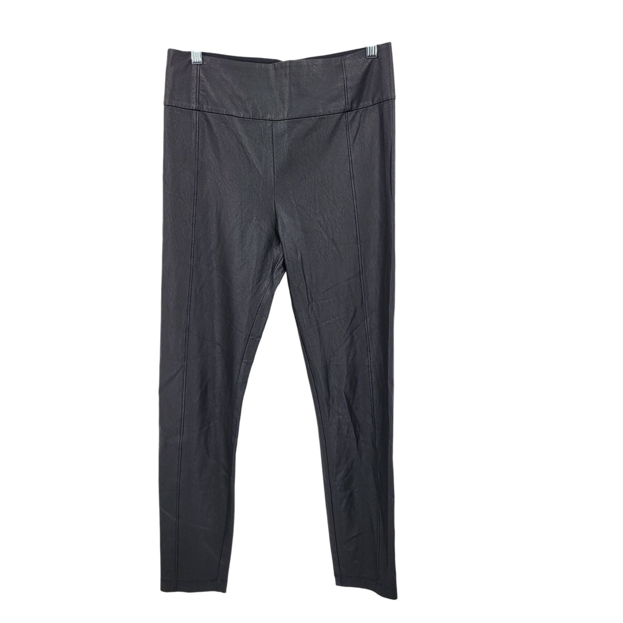 Other BCBGMAXAZRIA Faux Leather Leggings M Black High Waist Oil Sl Size 30" / US 8 / IT 44 - 5 Thumbnail