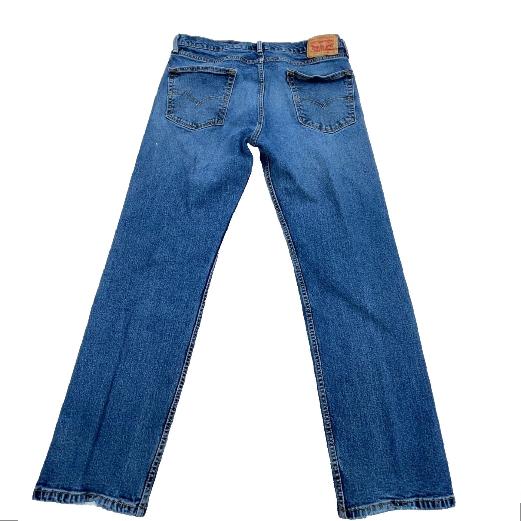 Levi's Levi's 505 Jeans Men 36x32 Straight Regular Fit Medium Wash Blue Denim Pants N/A Size US 36 / EU 52 - 2 Thumbnail