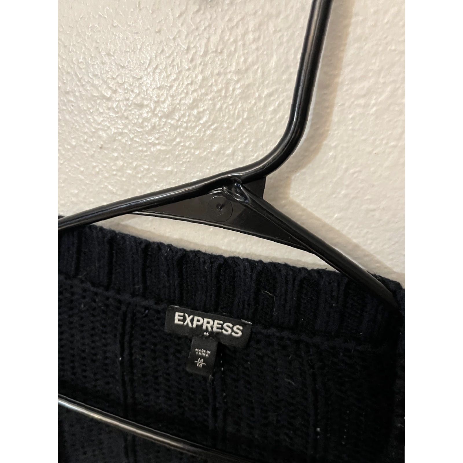 Express VINTAGE Express Oversized Sweater - Black - Women’s Size M - Cozy Knit Pullover Size M / US 6-8 / IT 42-44 - 3 Thumbnail