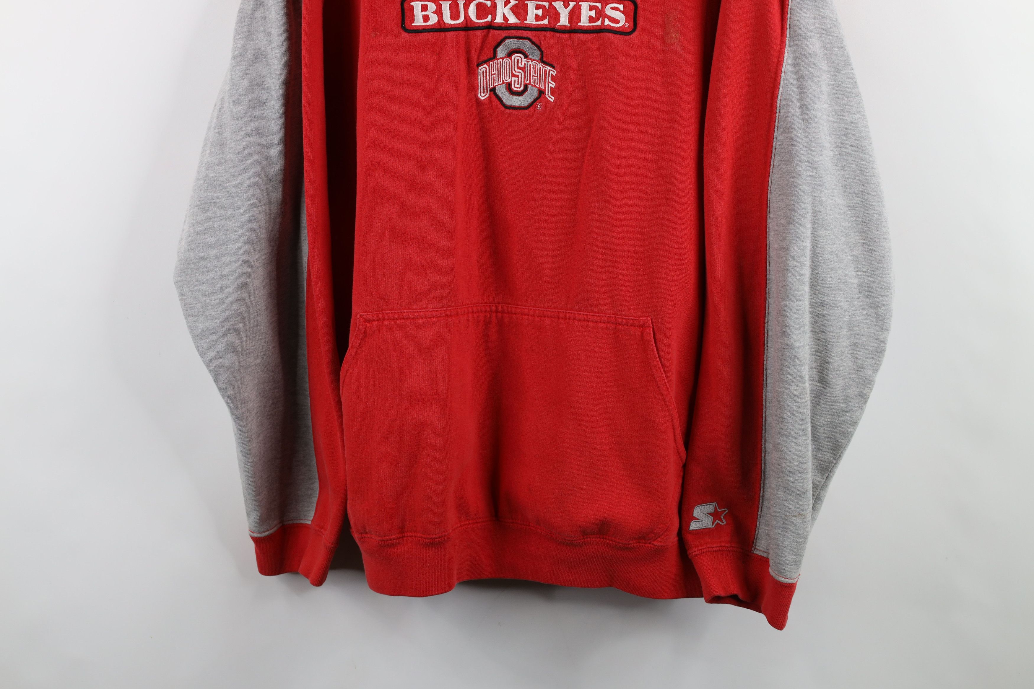 Starter × Vintage Vintage 90s Starter Ohio State University Hoodie Sweatshirt Size US L / EU 52-54 / 3 - 3 Thumbnail