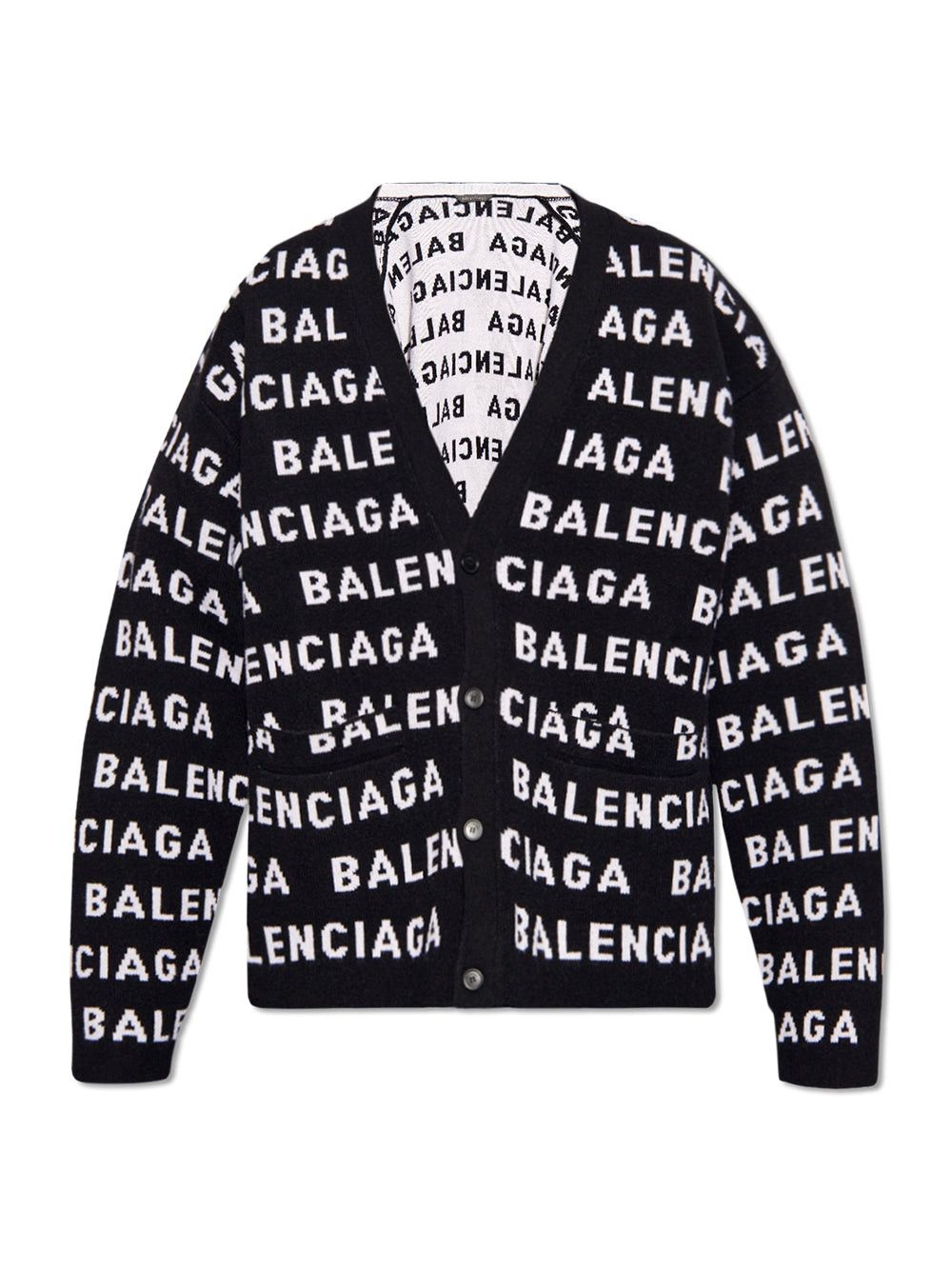 image of Balenciaga Logo Wool Cardigan Size 2, Women's