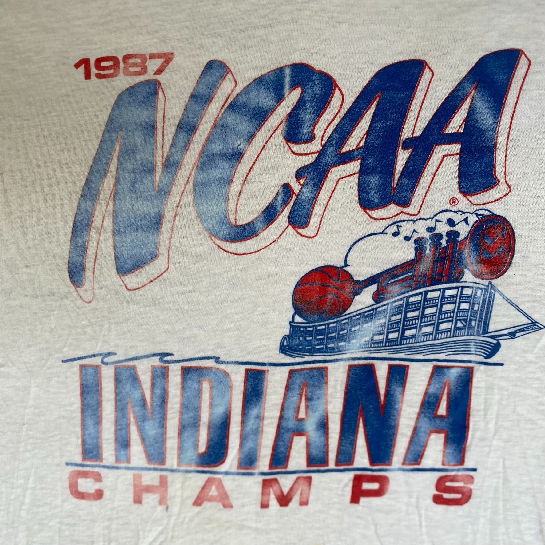 Vintage Vintage 80s Indiana Basketball Shirt University College Tee Size US M / EU 48-50 / 2 - 3 Thumbnail