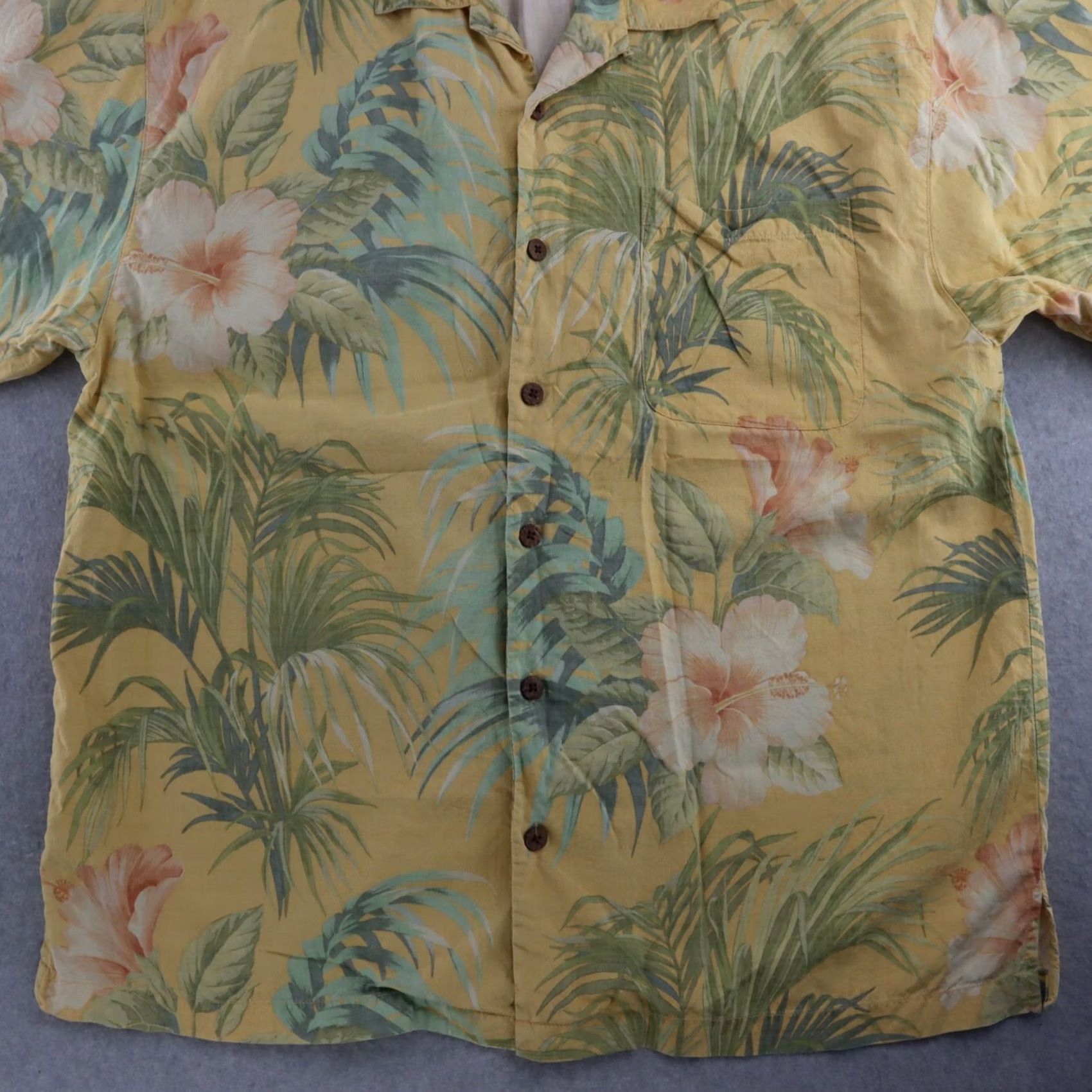 Tommy Bahama Tommy Bahama Shirt Adult XL 100% Silk Floral Print Hawaiian Yellow Hawaiian 100% Silk Floral Print Shirt Mens XL Size US XL / EU 56 / 4 - 6 Thumbnail