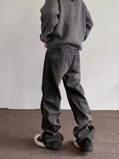 Japanese Brand × Jean Retro pleated silhouette straight-leg bootcut jeans Size US 32 / EU 48 - 4 Thumbnail