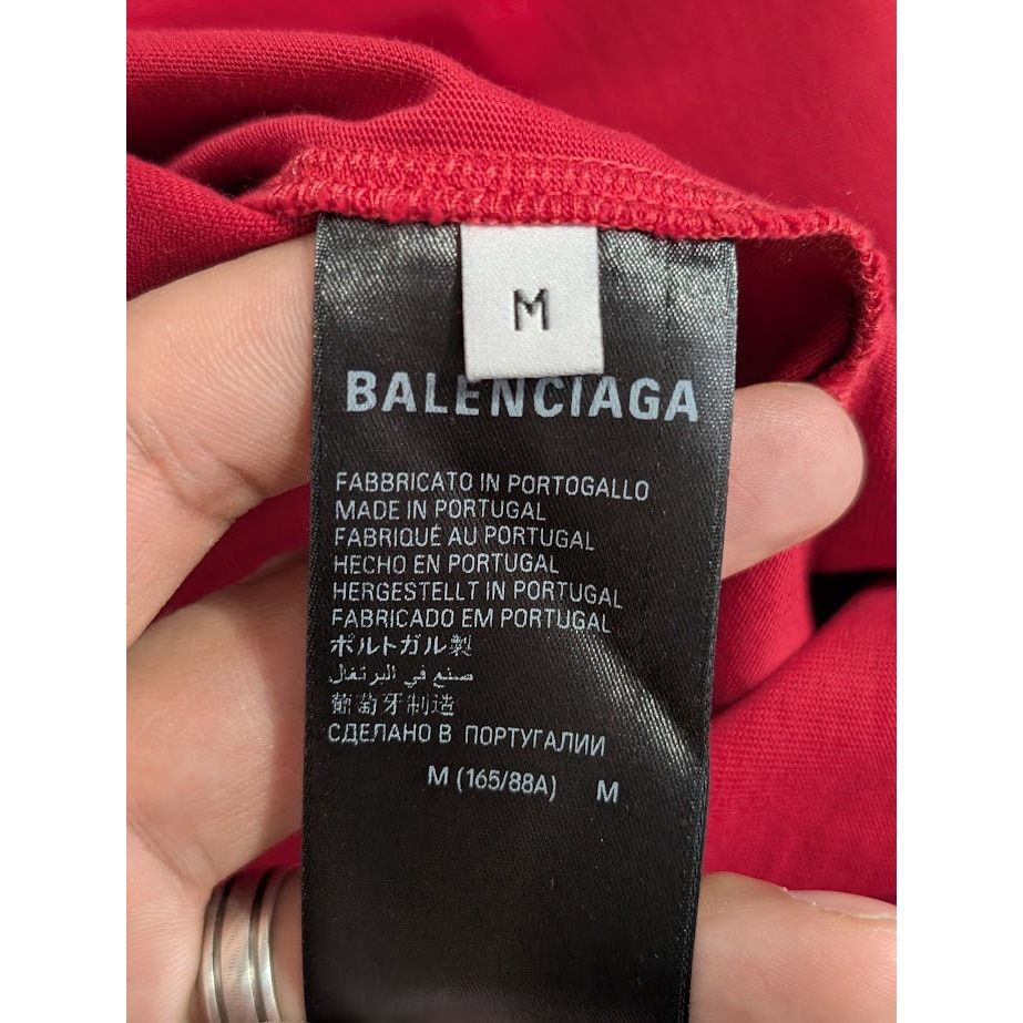 Balenciaga o1rshd1 Heavy Metal T-Shirt in Red Size US M / EU 48-50 / 2 - 14 Thumbnail
