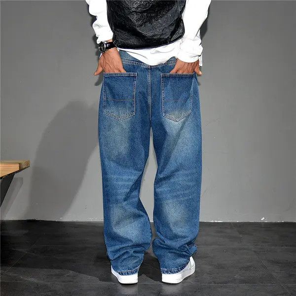 VIBE Street 90’s hiphop washed skateboard hip-hop jeans Size US 31 - 3 Thumbnail