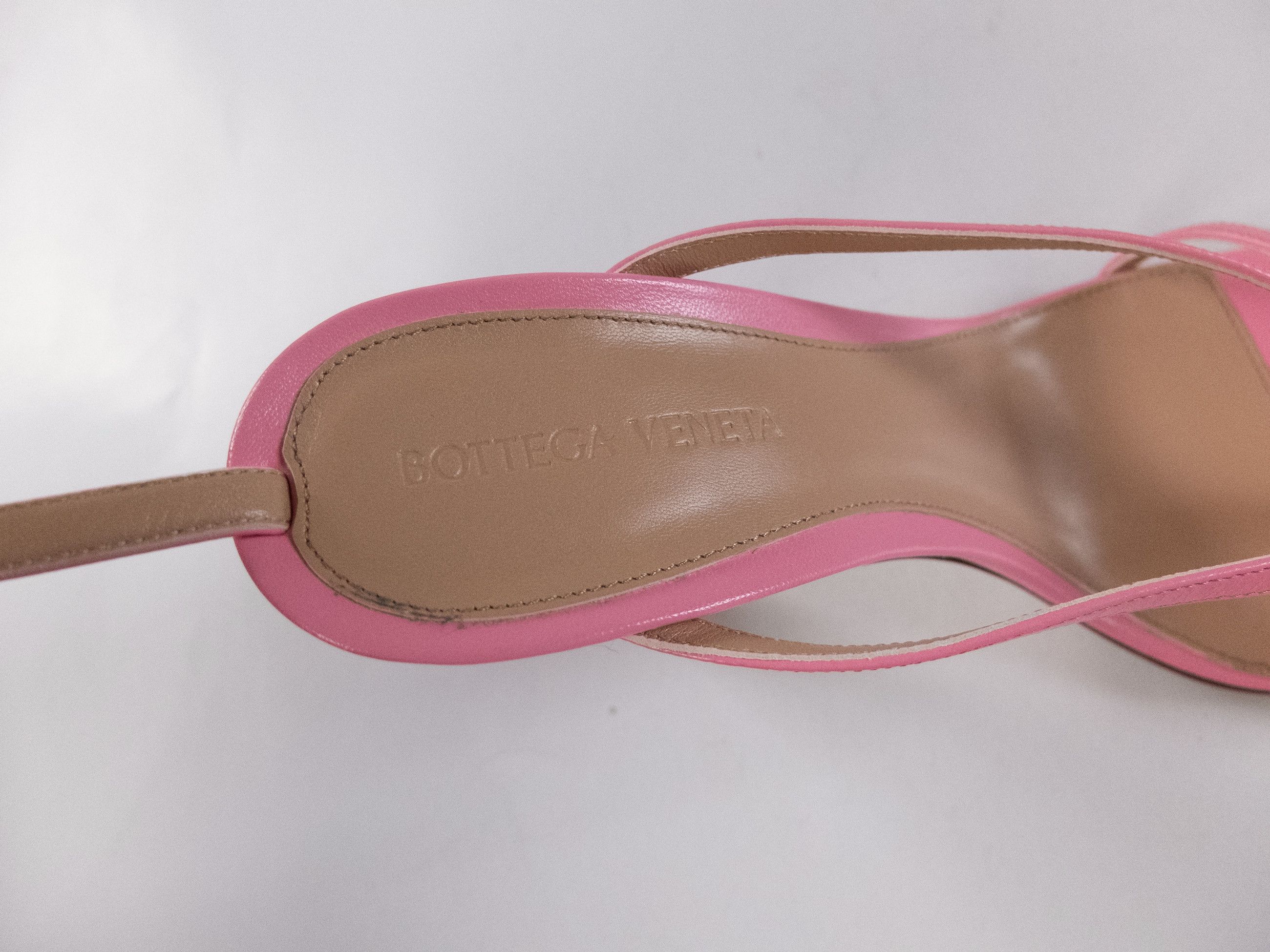 Bottega Veneta BOTTEGA VENETA Stretch blossom pink leather sandals 9.5 39.5 Size US 9.5 / IT 39.5 - 6 Thumbnail