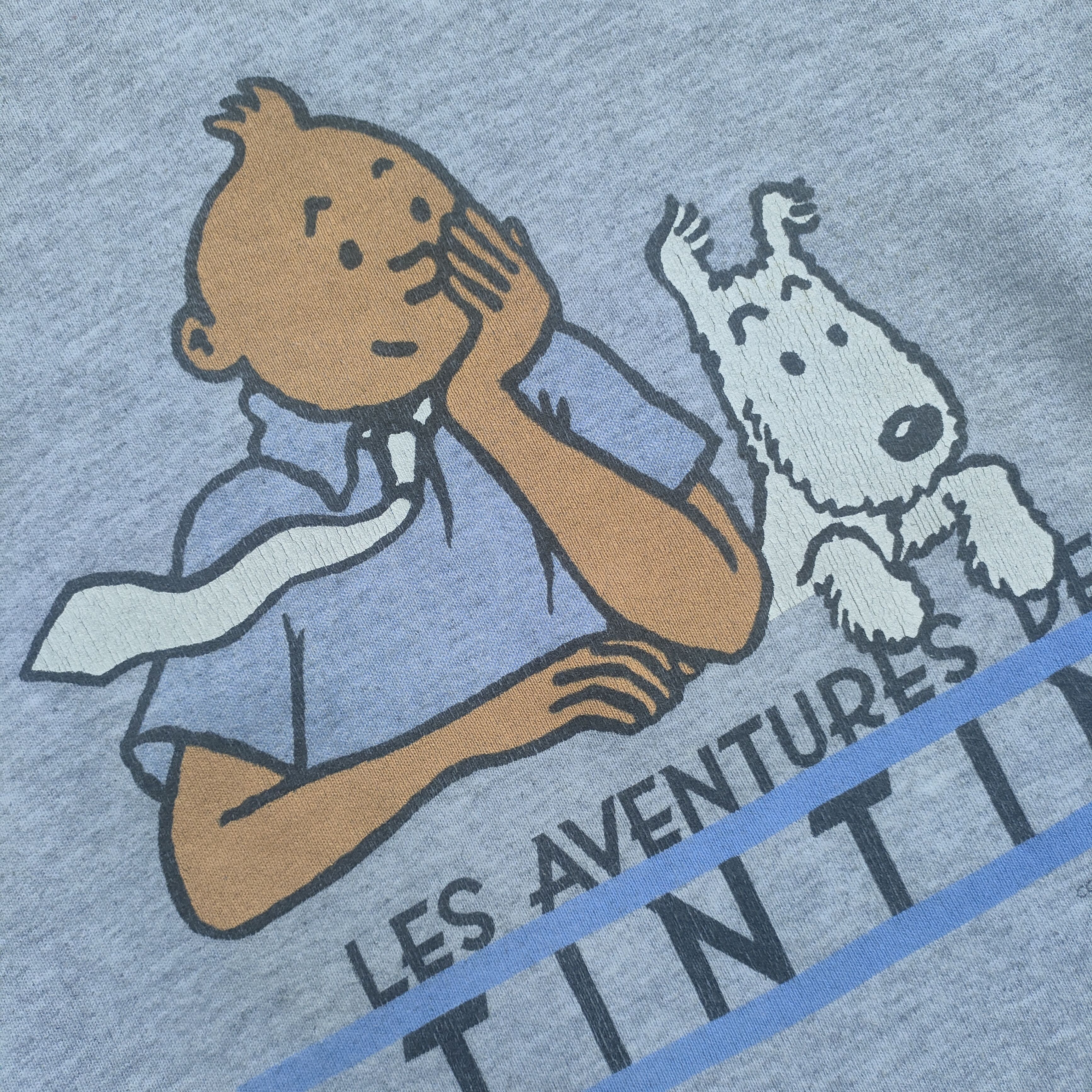 Vintage vintage 1992 Les Aventures de Tintin crewneck Size US L / EU 52-54 / 3 - 3 Thumbnail