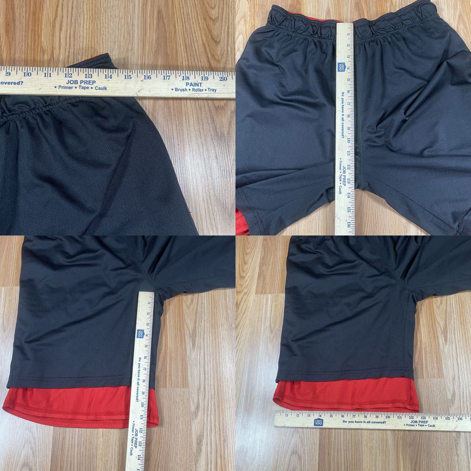 Everlast Everlast Shorts Mens L Large Sport Reversible Basketball Athletic Red Black Size US 33 - 8 Thumbnail