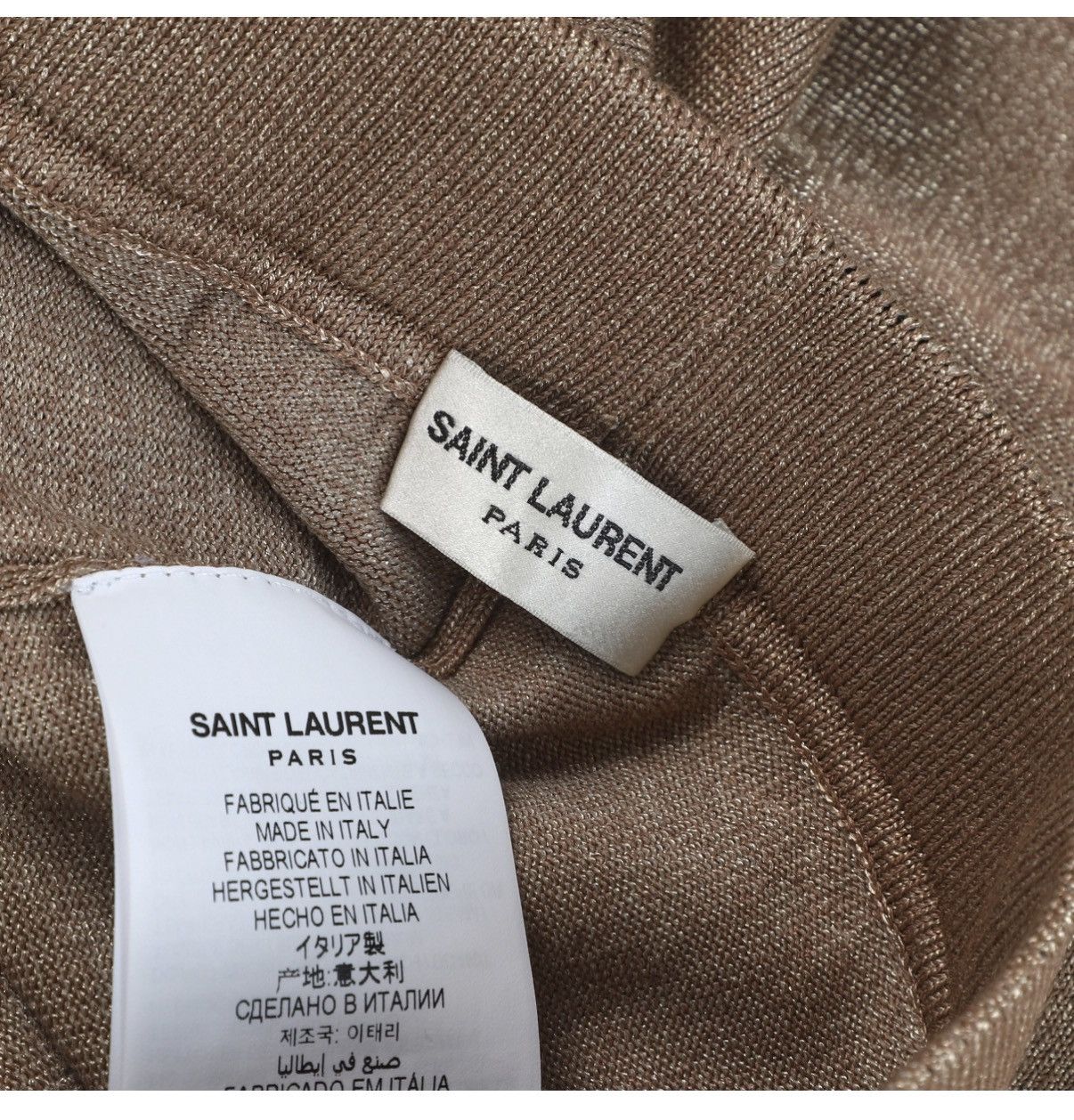 Saint Laurent Paris Authenticated Saint Laurent Beige Stirrup Leggings YSL Size 28" / US 6 / IT 42 - 3 Thumbnail