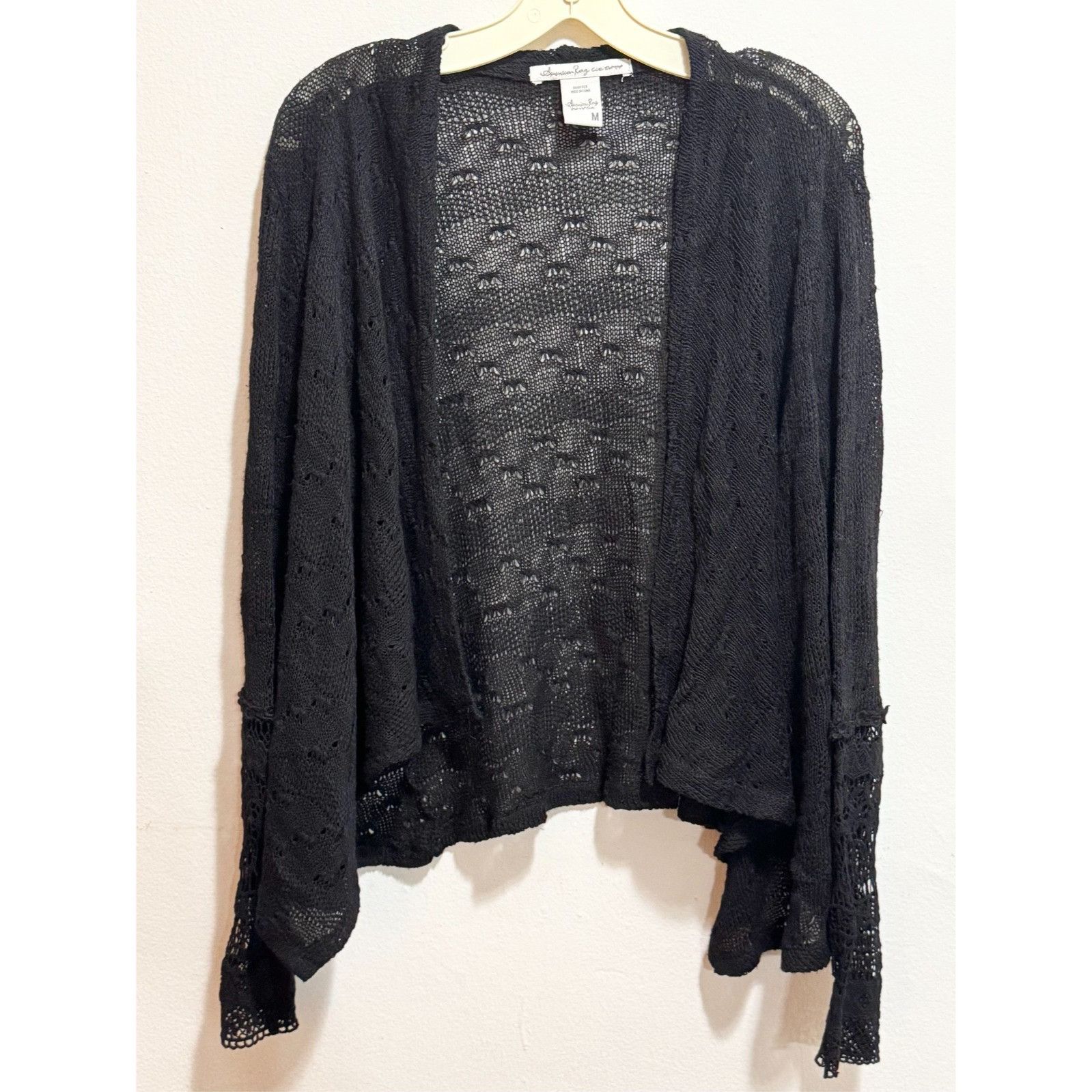 Other American Rag Crochet Lace Open Face Cardigan Knit Sweater Si Size M / US 6-8 / IT 42-44 - 2 Thumbnail