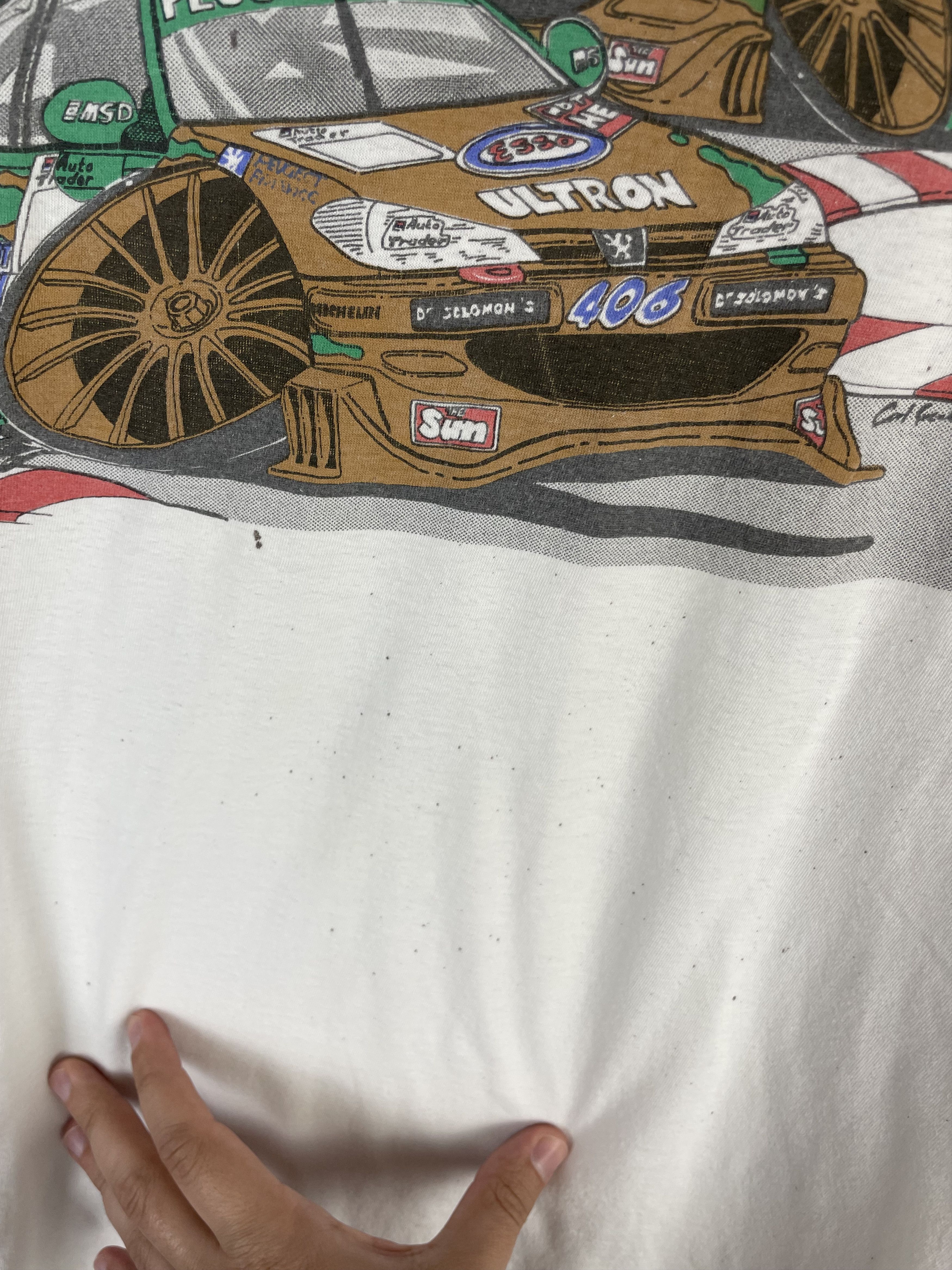 Vintage Vintage Peugeot Rally Racing T-Shirt 90s Size US XL / EU 56 / 4 - 4 Thumbnail