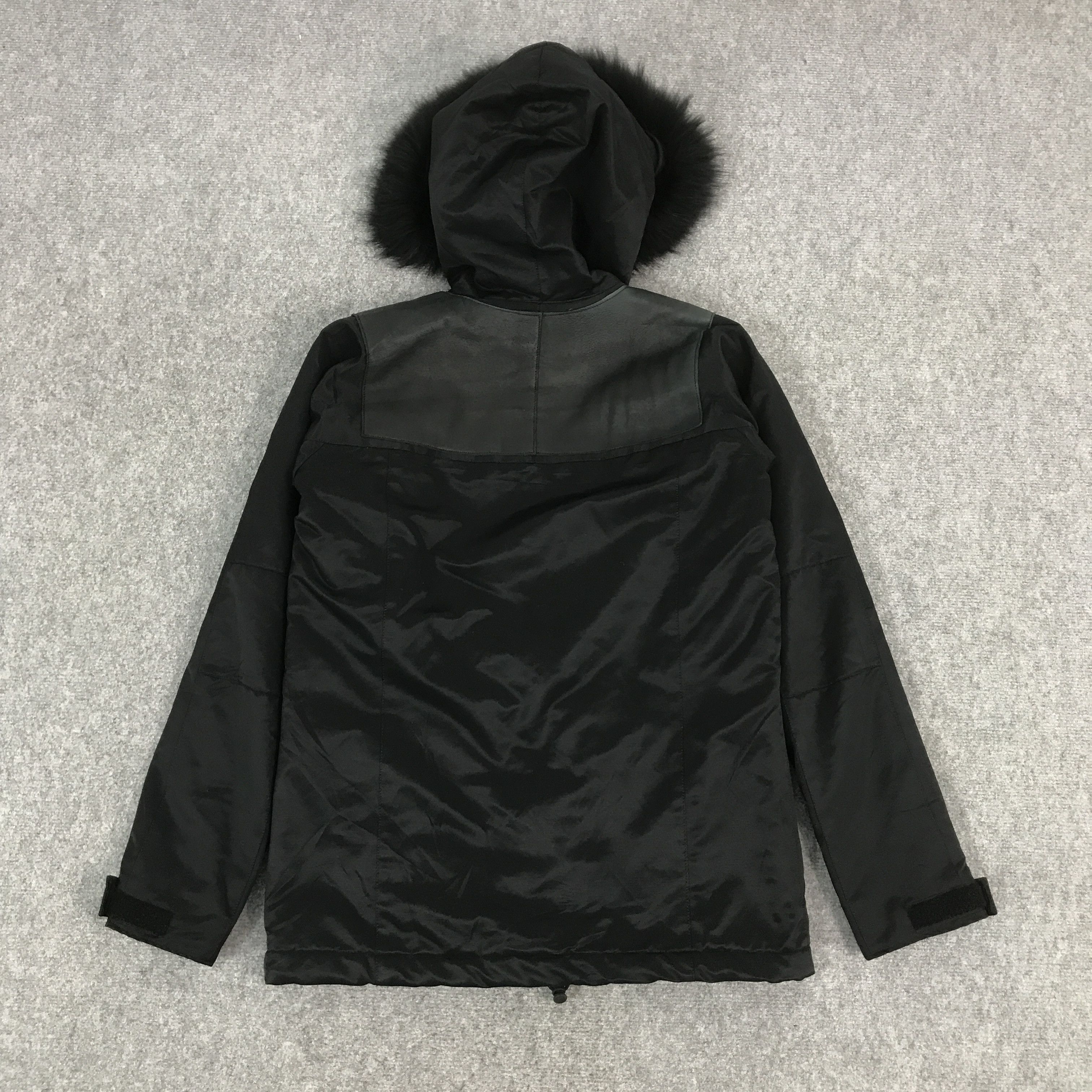 If Six Was Nine × Issey Miyake × Japanese Brand IFSIXWASNINE STYLE AYUITE LEATHER DESIGN FUR HOODIES JACKET Size US M / EU 48-50 / 2 - 2 Thumbnail