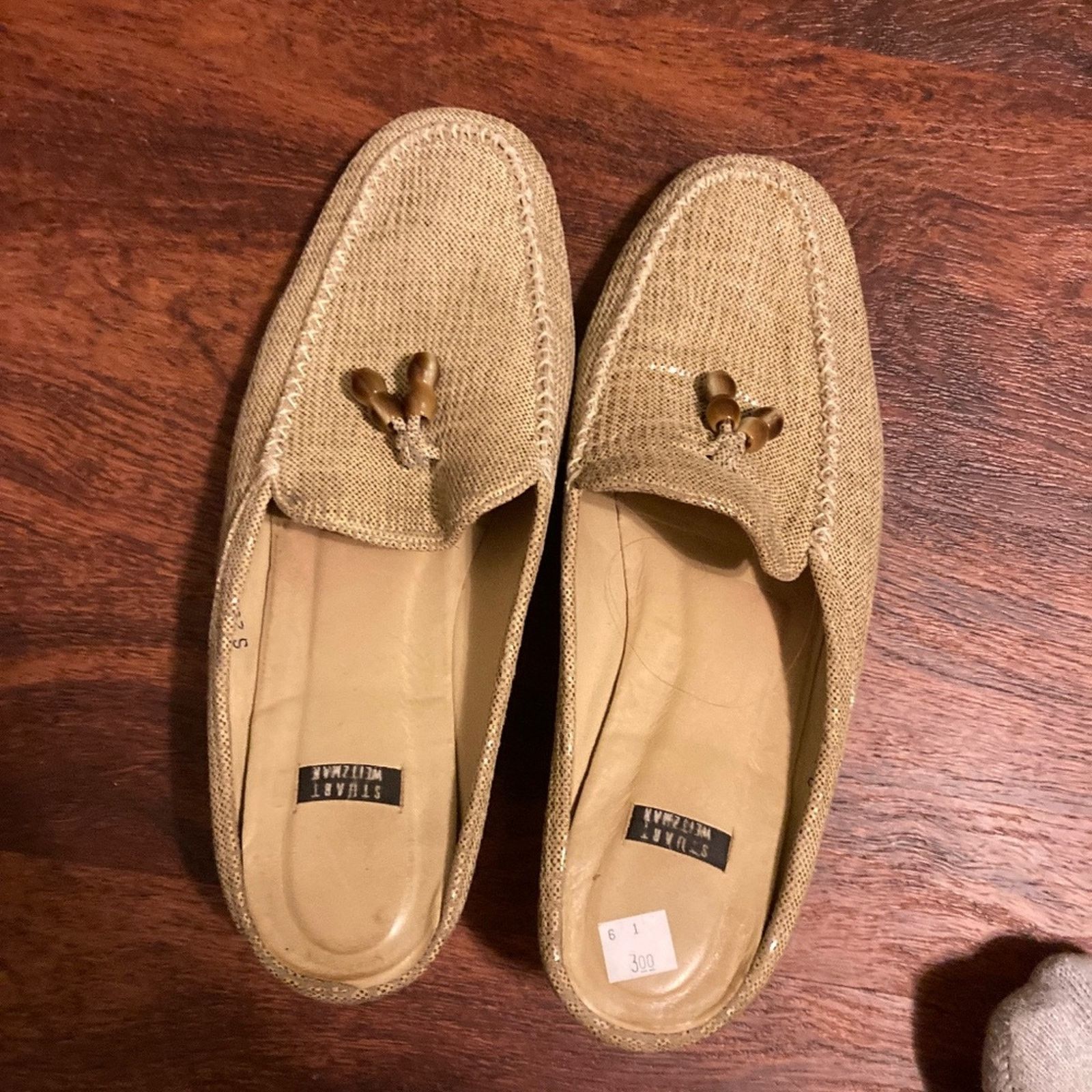 Stuart Weitzman Vintage Nude Stuart Weitzman Mules Snake Embossed leather Size US 9.5 / IT 39.5 - 1 Thumbnail