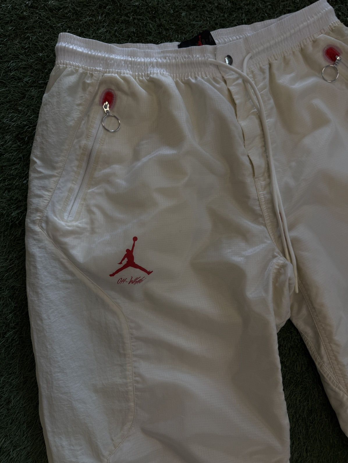 Jordan Brand × Off-White Off White Jordan Cream Sail Sweatpants Size Large Size US 33 - 4 Thumbnail