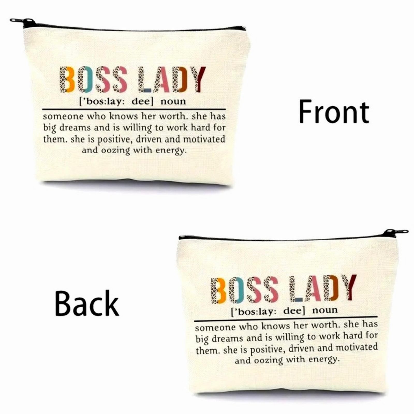 Other Boss Lady Cosmetic Bag 8" x 7" Size ONE SIZE - 5 Thumbnail