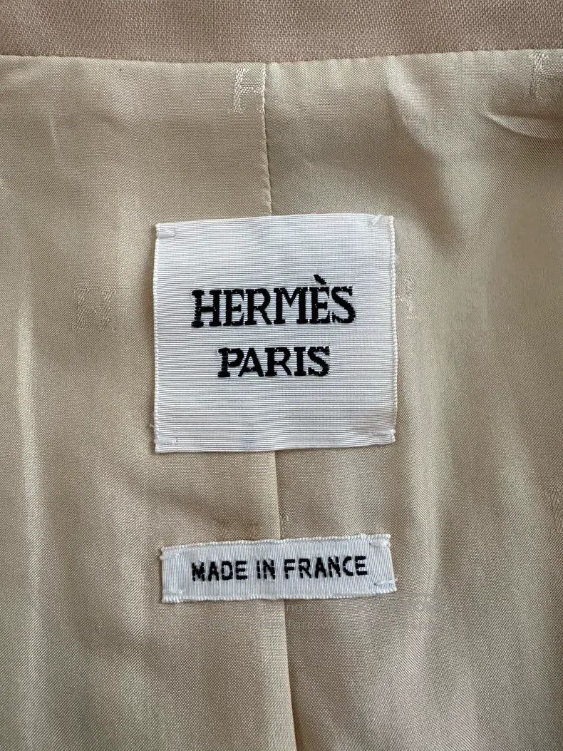 Hermes Hermes Pure Wool Business Casual Solid Blazer Jacket, Yell Size S / US 4 / IT 40 - 7 Thumbnail
