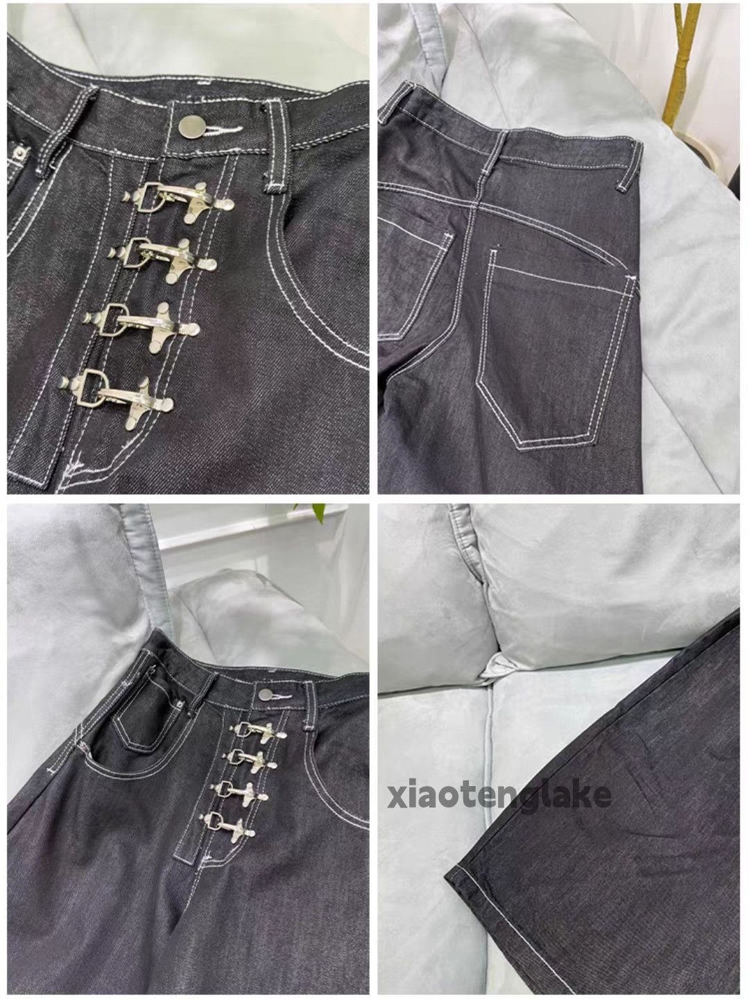 Jean Utility punk yuppie grunge loose baggy flared jeans Size US 32 / EU 48 - 7 Thumbnail