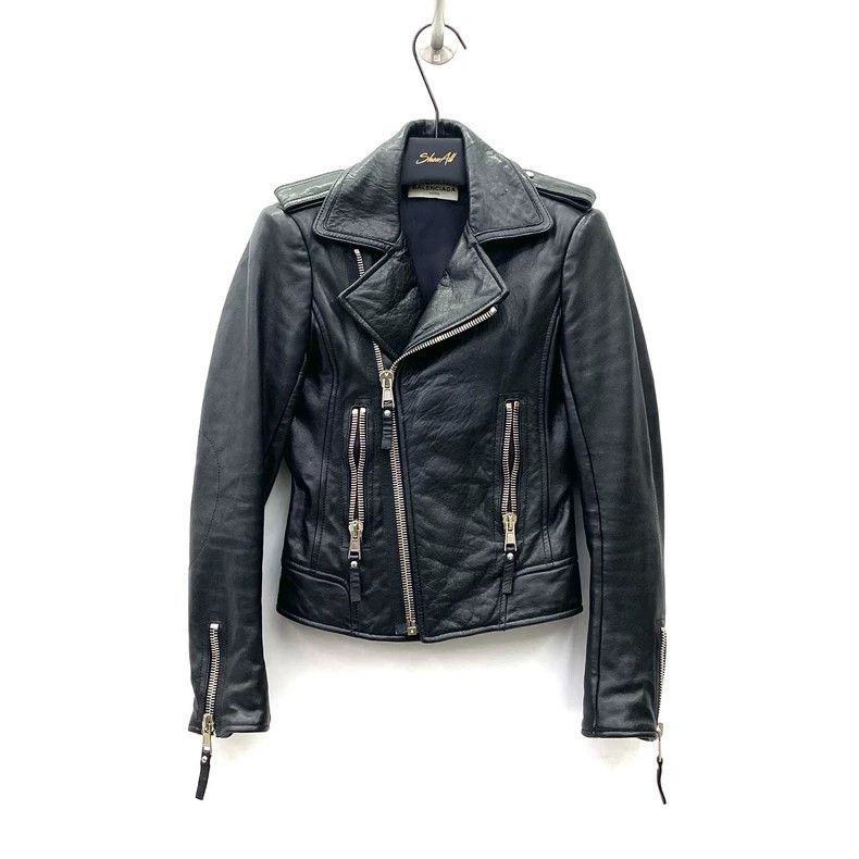 Balenciaga Balenciaga size 34 Classic diagonal wide-sleeved motorcycl Size XS / US 0-2 / IT 36-38 - 1 Thumbnail