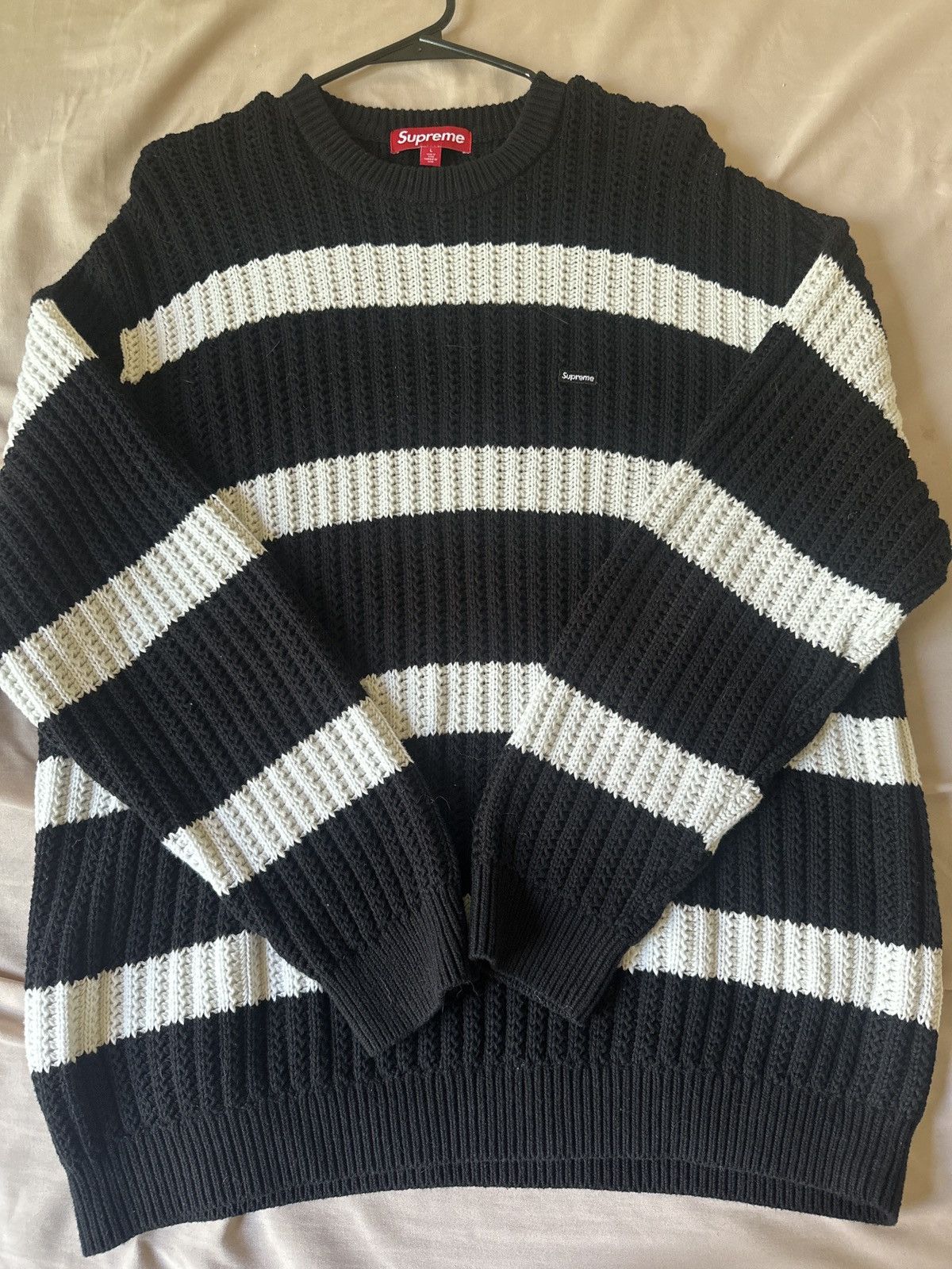 Supreme Supreme Blurred Logo Sweater Black XXL | Grailed