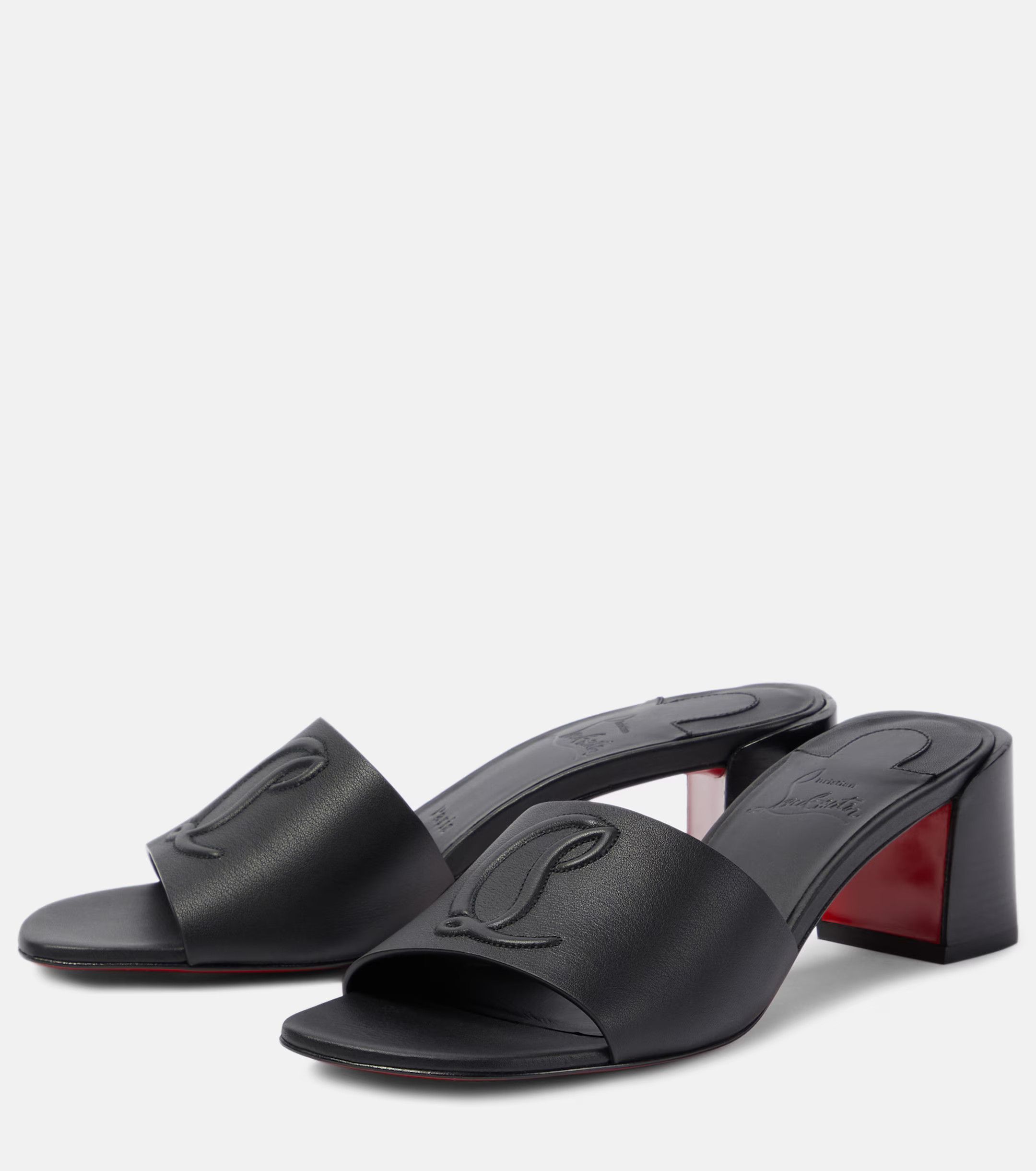 Christian Louboutin oc11z0625 Mules in Black Size US 7 / IT 37 - 4 Thumbnail