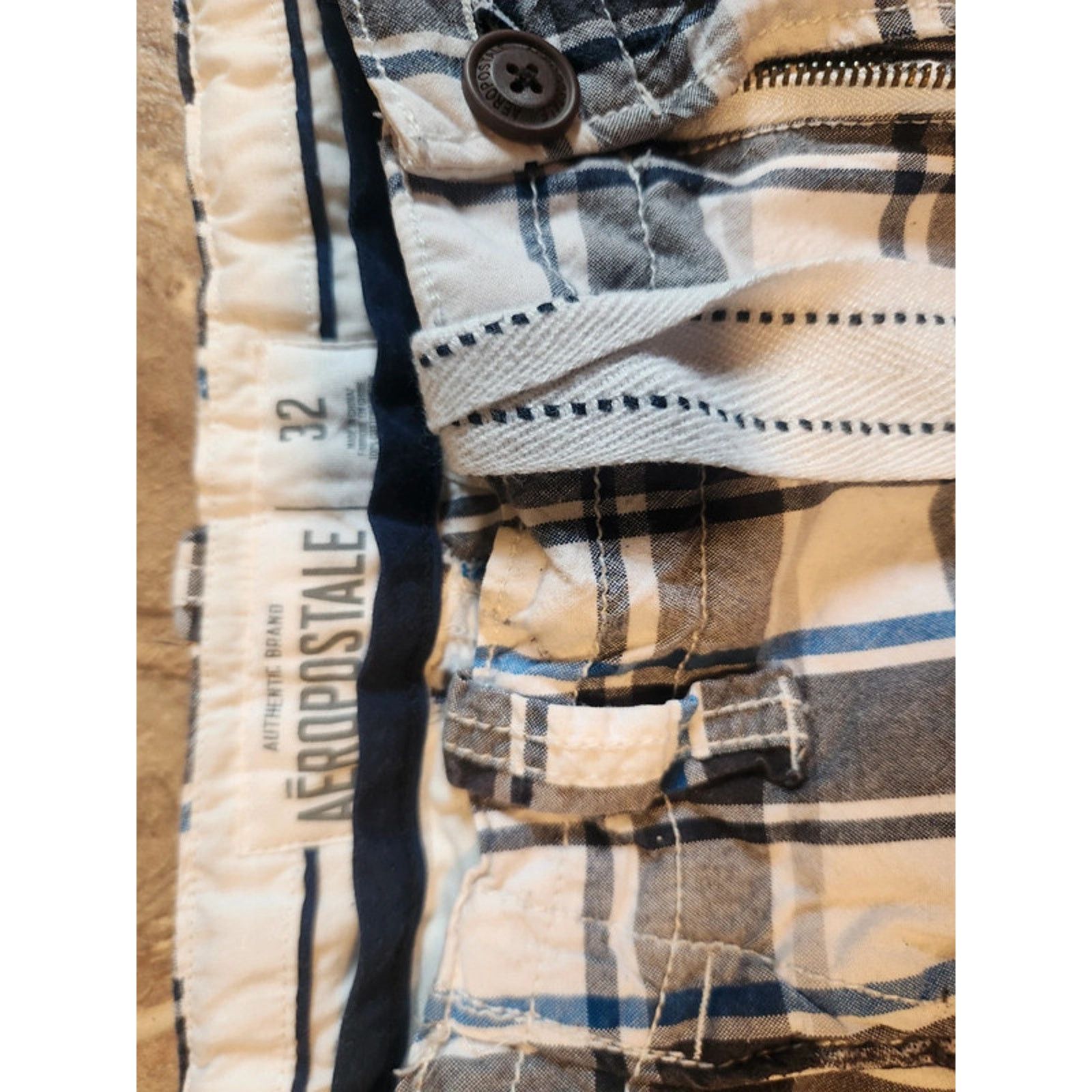 Aeropostale Aeropostale Mens preppy Plaid Shorts cotton Size 32 vtg Size US 32 / EU 48 - 3 Thumbnail