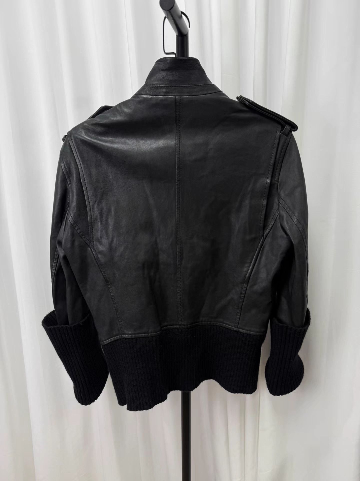 Ann Demeulemeester Ann demeulemeester 06AW Long Rib Leather Jacket K20 Size US S / EU 44-46 / 1 - 5 Thumbnail