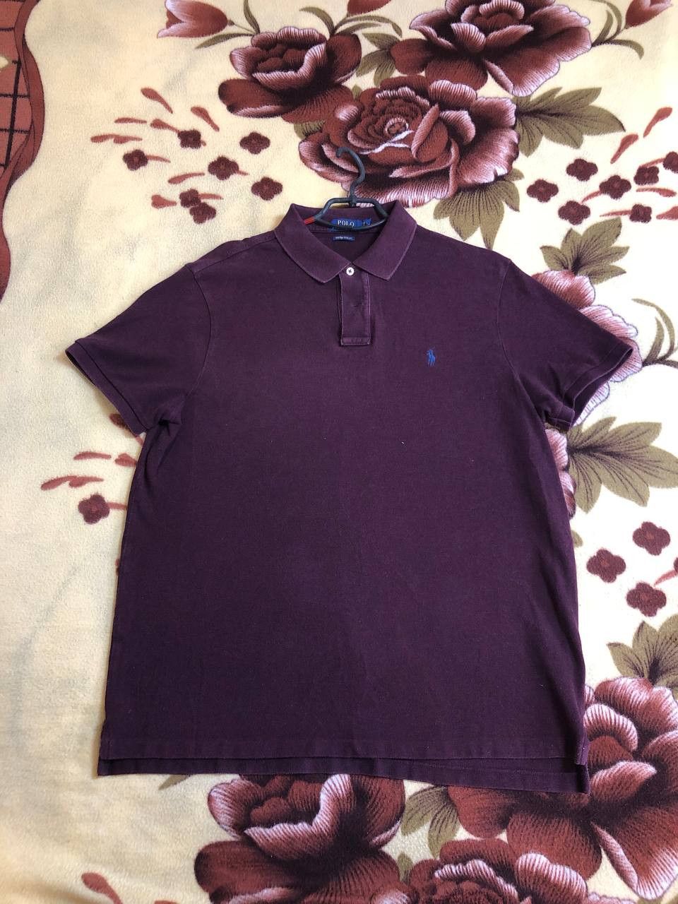 Polo Ralph Lauren Polo Ralph Lauren Custom Slim Polo T Shirt Burgundy Size US L / EU 52-54 / 3 - 1 Thumbnail