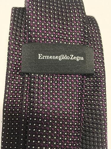Ermenegildo Zegna Ermenegildo Zegna Micro Dot Pattern Purple Silk Tie Size ONE SIZE - 5 Thumbnail