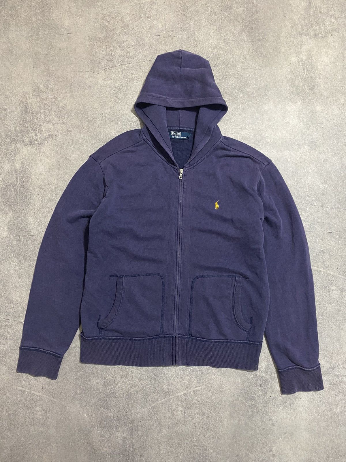 Polo Ralph Lauren × Ralph Lauren × Vintage Vintage Polo Ralph Lauren Distressed Zip Hoodie Oversized Size US XL / EU 56 / 4 - 1 Thumbnail